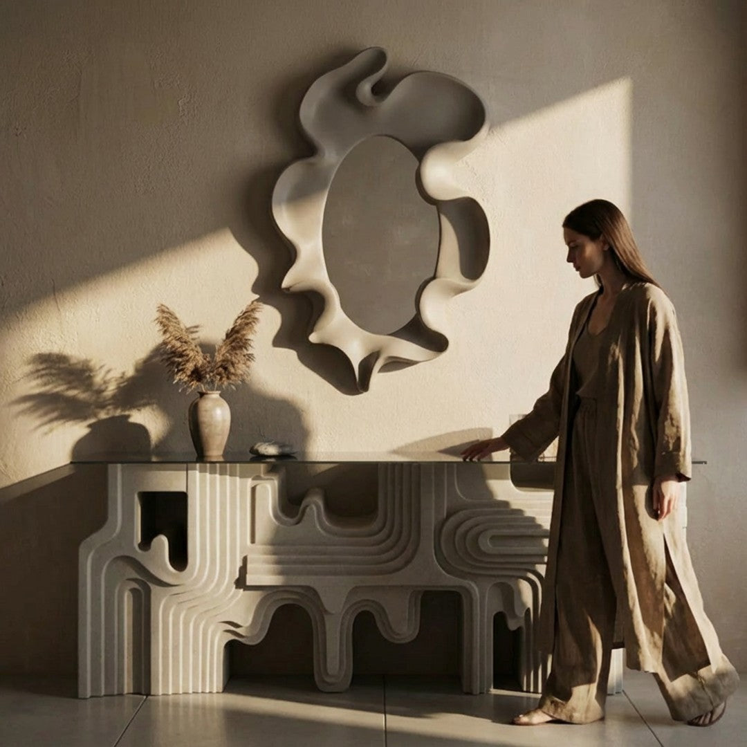 Rhapsody Console Table PC-4009-01 - Cream - Consoles - ebarza Furniture UAE | Shop Modern Furniture in Abu Dhabi & Dubai - مفروشات ايبازرا في الامارات | تسوق اثاث عصري وديكورات مميزة في دبي وابوظبي