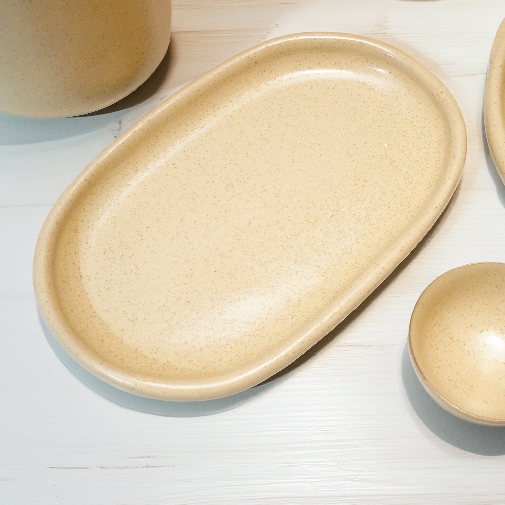 Asian Zen Ceramic Plate E711-P-08211 8.25 - Plates - ebarza Furniture UAE | Shop Modern Furniture in Abu Dhabi & Dubai - مفروشات ايبازرا في الامارات | تسوق اثاث عصري وديكورات مميزة في دبي وابوظبي