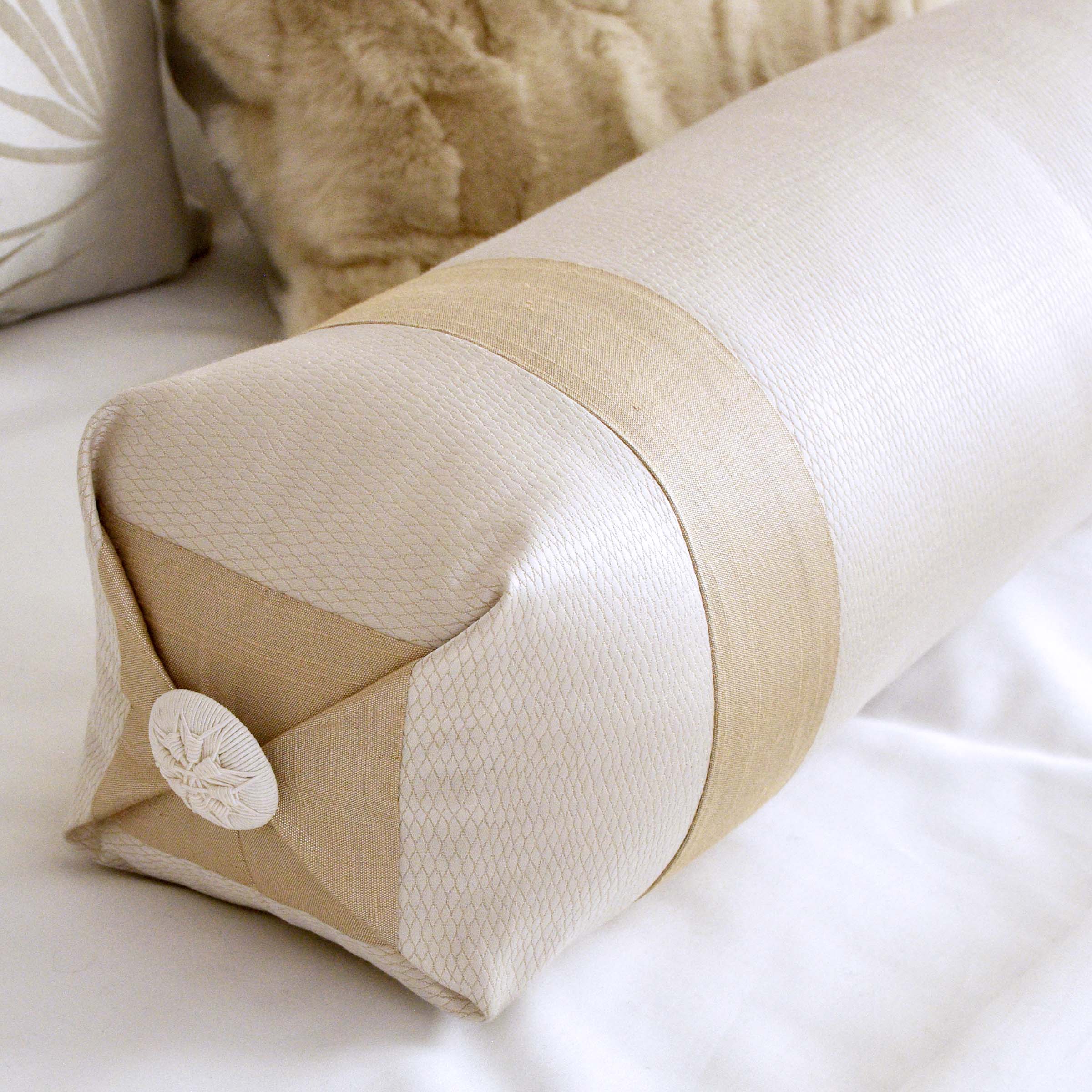 13*13*62 SKJH Mary Spliced Candy Cushion (with filling) - ECC071 - Cushions - ebarza Furniture UAE | Shop Modern Furniture in Abu Dhabi & Dubai - مفروشات ايبازرا في الامارات | تسوق اثاث عصري وديكورات مميزة في دبي وابوظبي