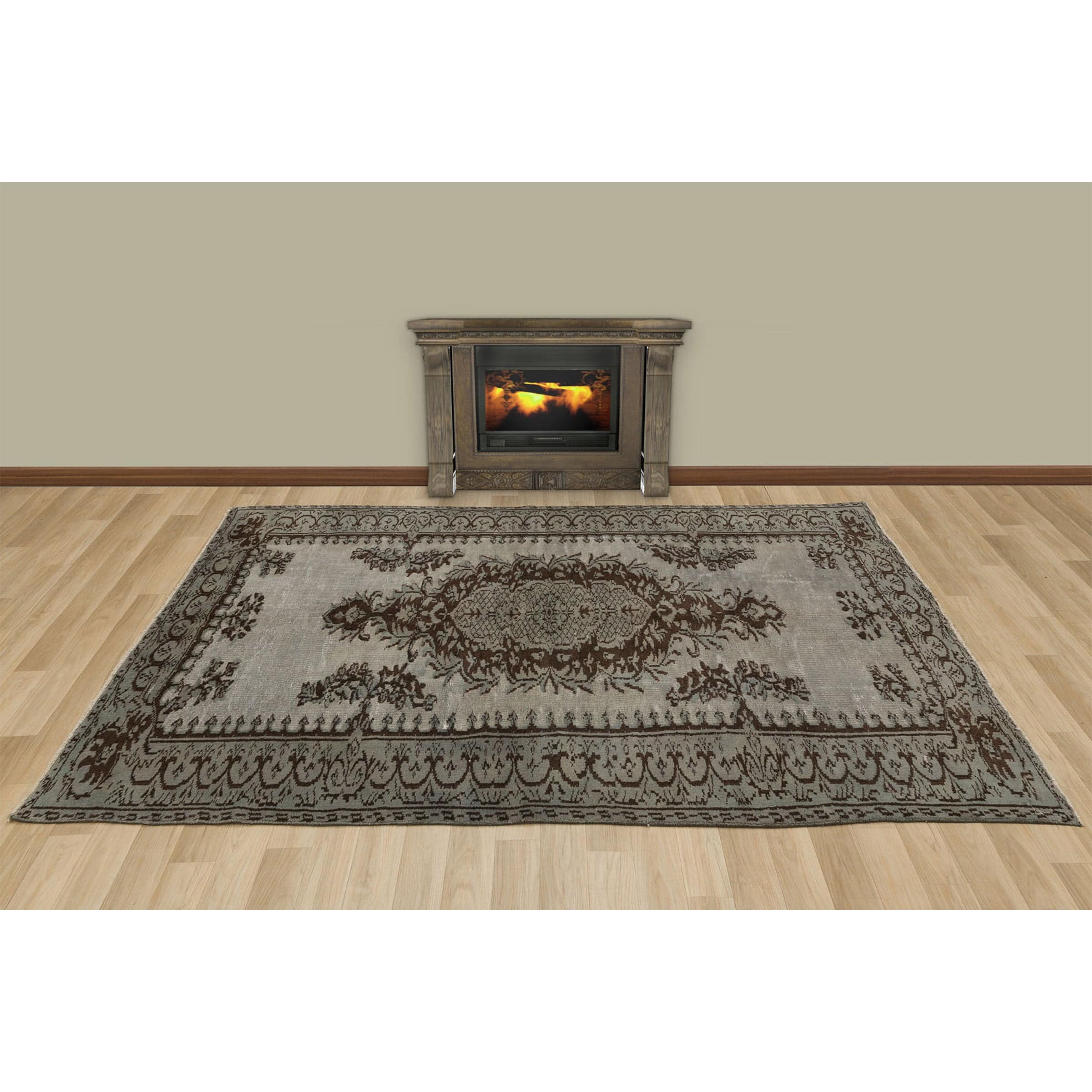 150 X 246 Anatolian Hand Knotted Carpet Vintage Style 7319 - Rugs - ebarza Furniture UAE | Shop Modern Furniture in Abu Dhabi & Dubai - مفروشات ايبازرا في الامارات | تسوق اثاث عصري وديكورات مميزة في دبي وابوظبي