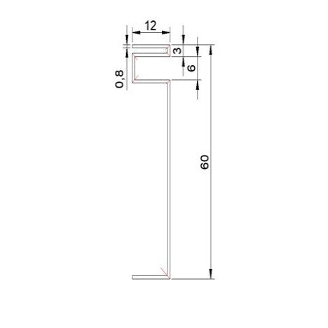 0.8mm Thickness (6cm) Skirting Profile - Black - PR0053 - wall-panels-profiles - ebarza Furniture UAE | Shop Modern Furniture in Abu Dhabi & Dubai - مفروشات ايبازرا في الامارات | تسوق اثاث عصري وديكورات مميزة في دبي وابوظبي