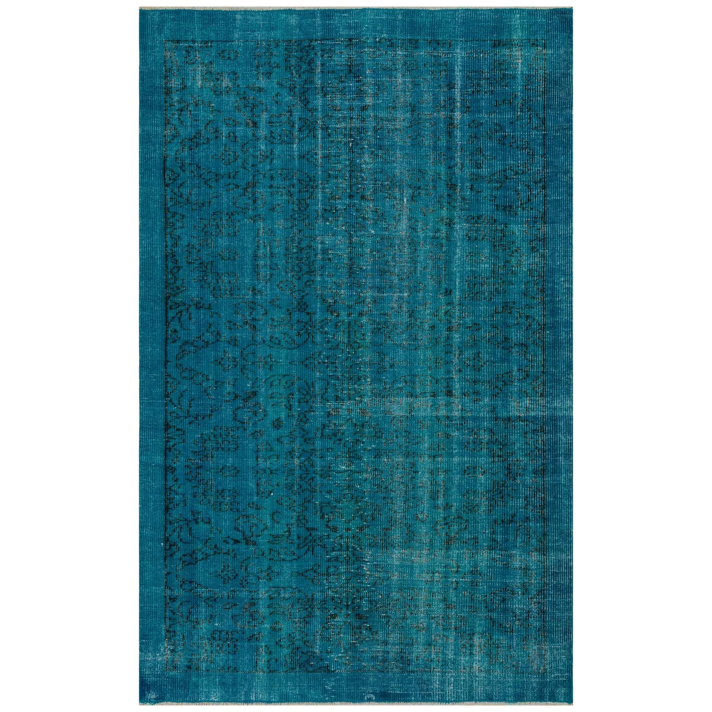 151 X 244 Cm Anatolian Hand Knotted Carpet Vintage Style 7174 - Rugs - ebarza Furniture UAE | Shop Modern Furniture in Abu Dhabi & Dubai - مفروشات ايبازرا في الامارات | تسوق اثاث عصري وديكورات مميزة في دبي وابوظبي