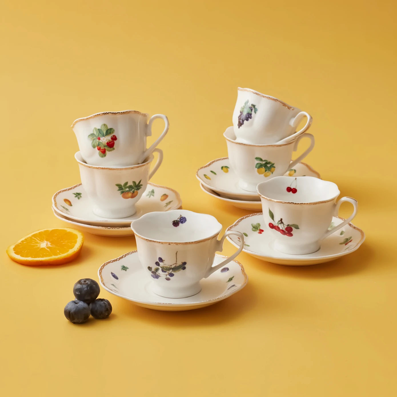 Karaca Nostalgia 6 Person Coffee Cup Set 80 ml 153.03.06.7603 - Coffee Sets - ebarza Furniture UAE | Shop Modern Furniture in Abu Dhabi & Dubai - مفروشات ايبازرا في الامارات | تسوق اثاث عصري وديكورات مميزة في دبي وابوظبي
