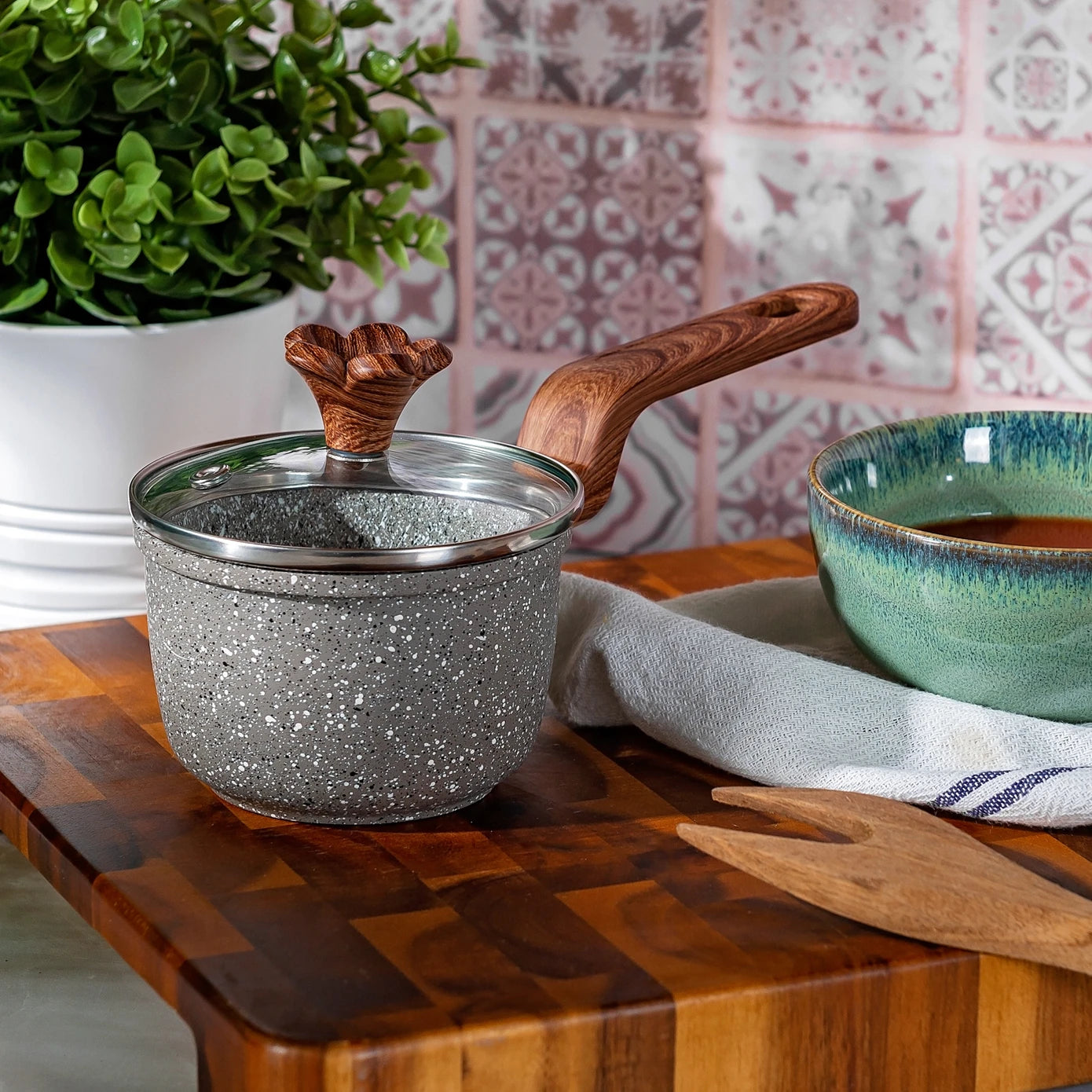 Karaca Dark Silver Biogranite Mini Saucepan 10 cm 153.03.08.0086 - Cookware Sets - ebarza Furniture UAE | Shop Modern Furniture in Abu Dhabi & Dubai - مفروشات ايبازرا في الامارات | تسوق اثاث عصري وديكورات مميزة في دبي وابوظبي