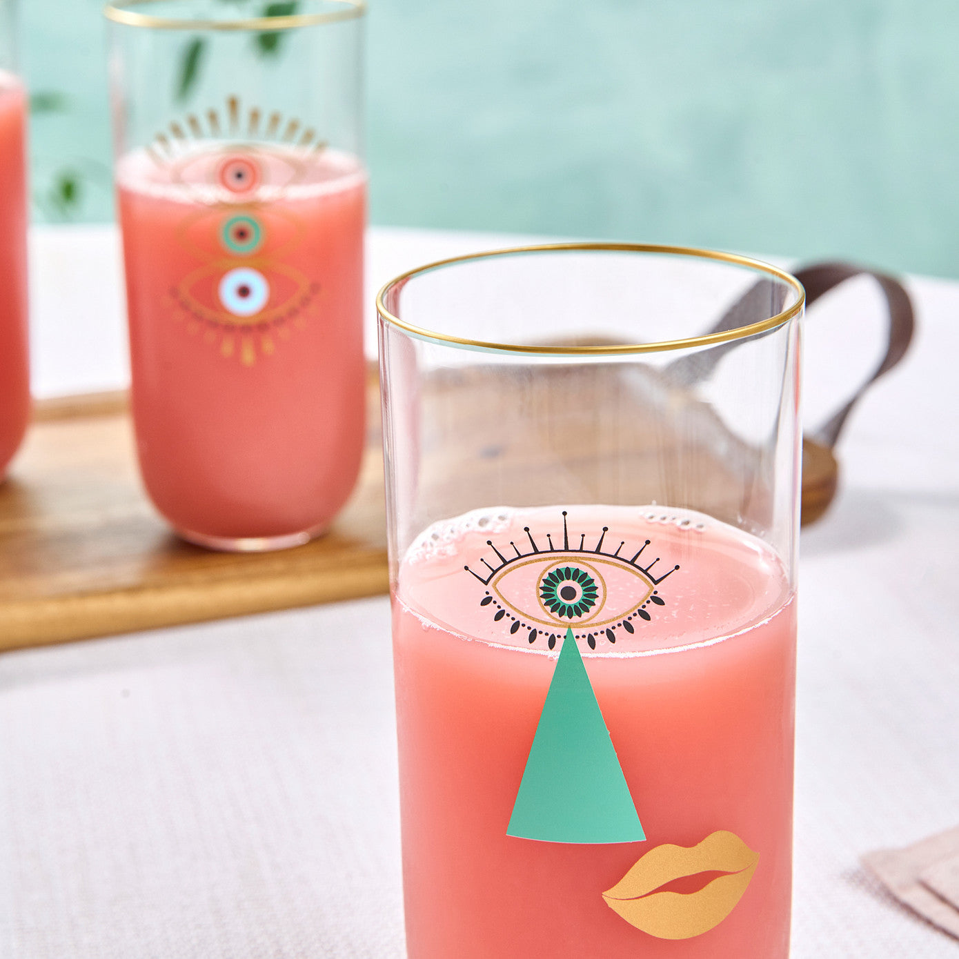 Karaca Lizzie 3-pack Soft Drink Glass 153.09.01.4699 - Cookware Sets - ebarza Furniture UAE | Shop Modern Furniture in Abu Dhabi & Dubai - مفروشات ايبازرا في الامارات | تسوق اثاث عصري وديكورات مميزة في دبي وابوظبي