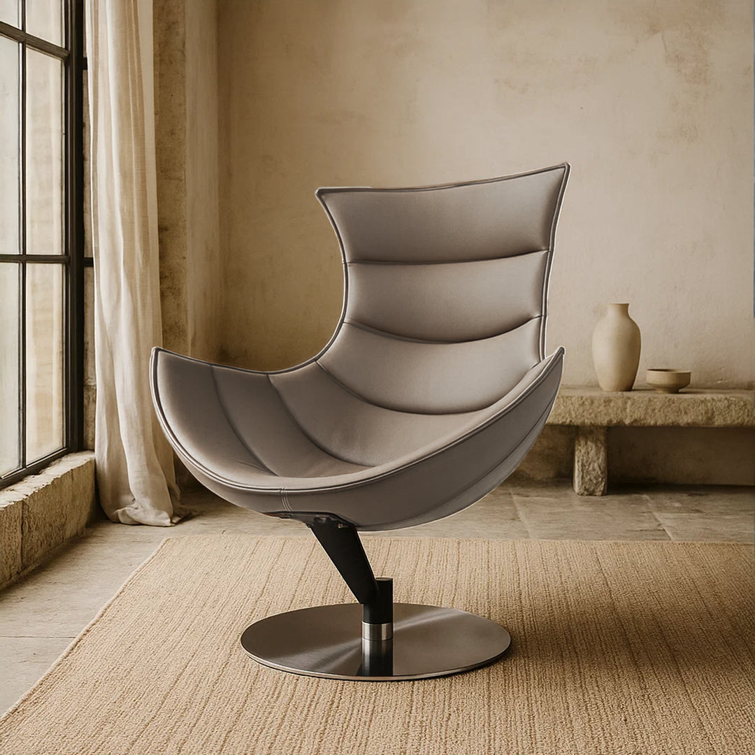 JIATAI SWIVEL Lounge Chair F-2039-Beige - Lounge Chairs - ebarza Furniture UAE | Shop Modern Furniture in Abu Dhabi & Dubai - مفروشات ايبازرا في الامارات | تسوق اثاث عصري وديكورات مميزة في دبي وابوظبي