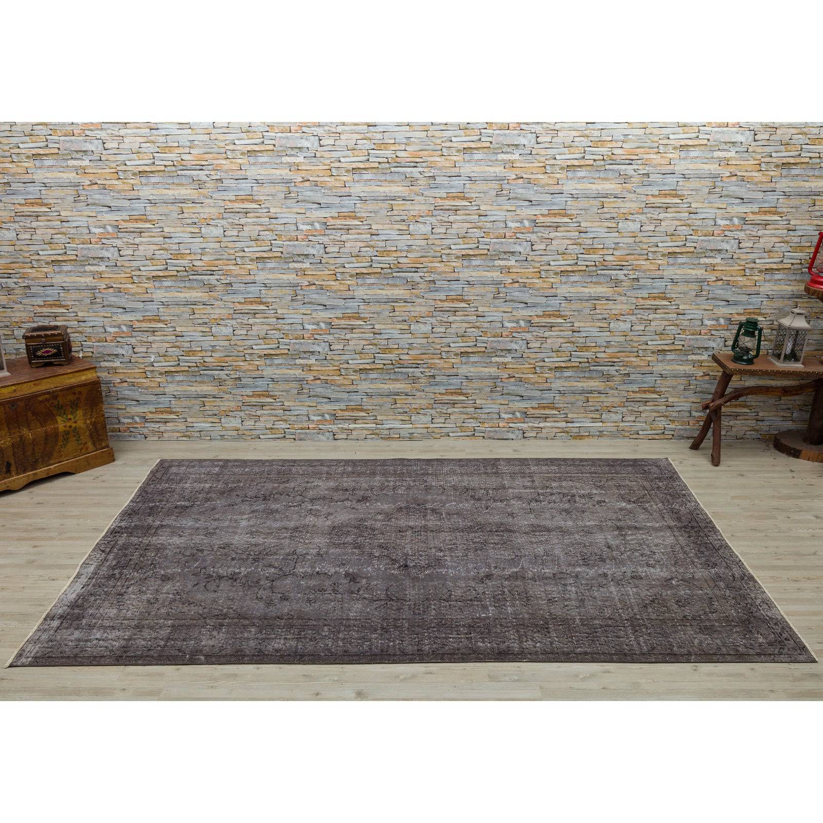 163X265 Cm Anatolian Hand Knotted Carpet Vintage Style 2624 - Rugs - ebarza Furniture UAE | Shop Modern Furniture in Abu Dhabi & Dubai - مفروشات ايبازرا في الامارات | تسوق اثاث عصري وديكورات مميزة في دبي وابوظبي