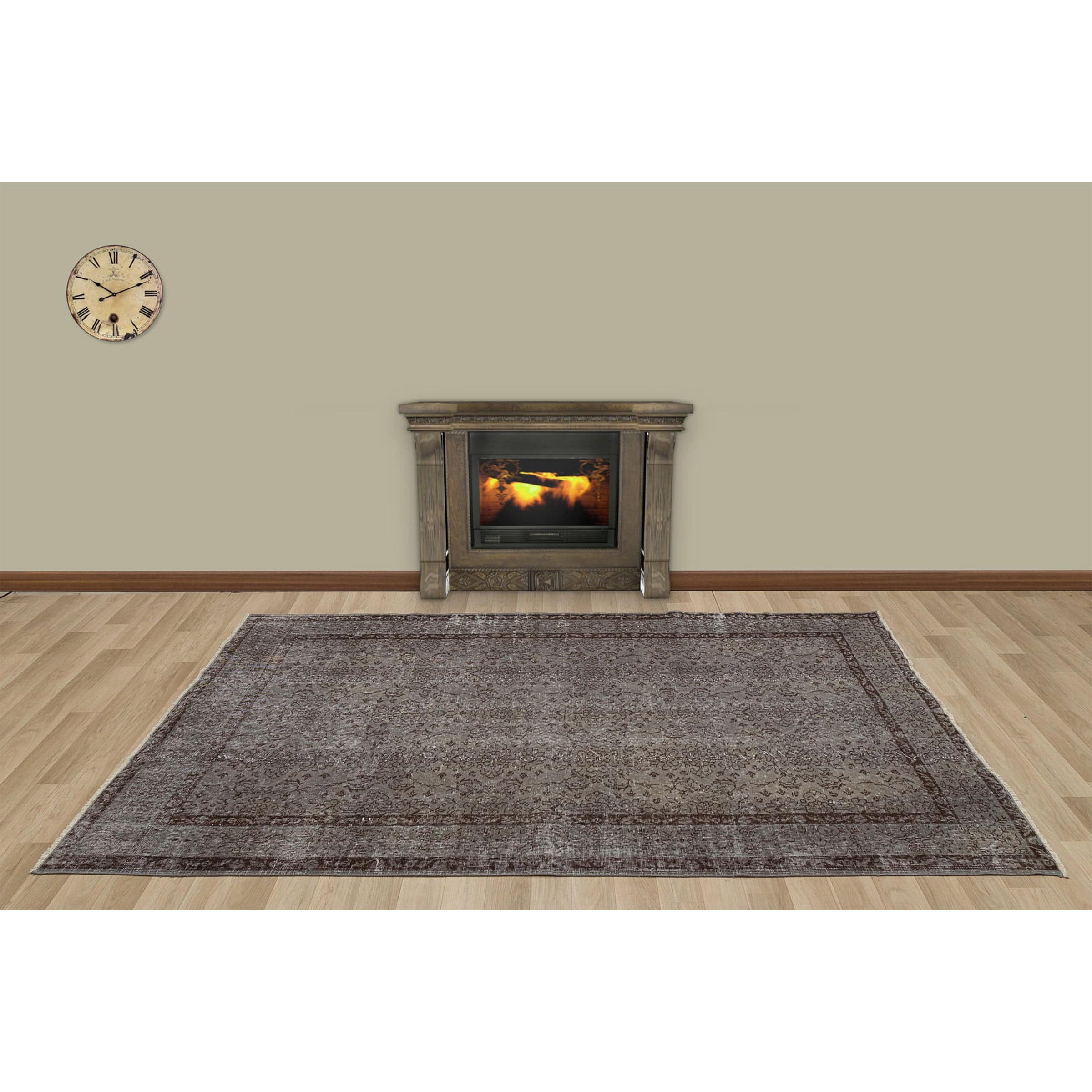 166 X 247 Anatolian Hand Knotted Carpet Vintage Style 7295 - Rugs - ebarza Furniture UAE | Shop Modern Furniture in Abu Dhabi & Dubai - مفروشات ايبازرا في الامارات | تسوق اثاث عصري وديكورات مميزة في دبي وابوظبي