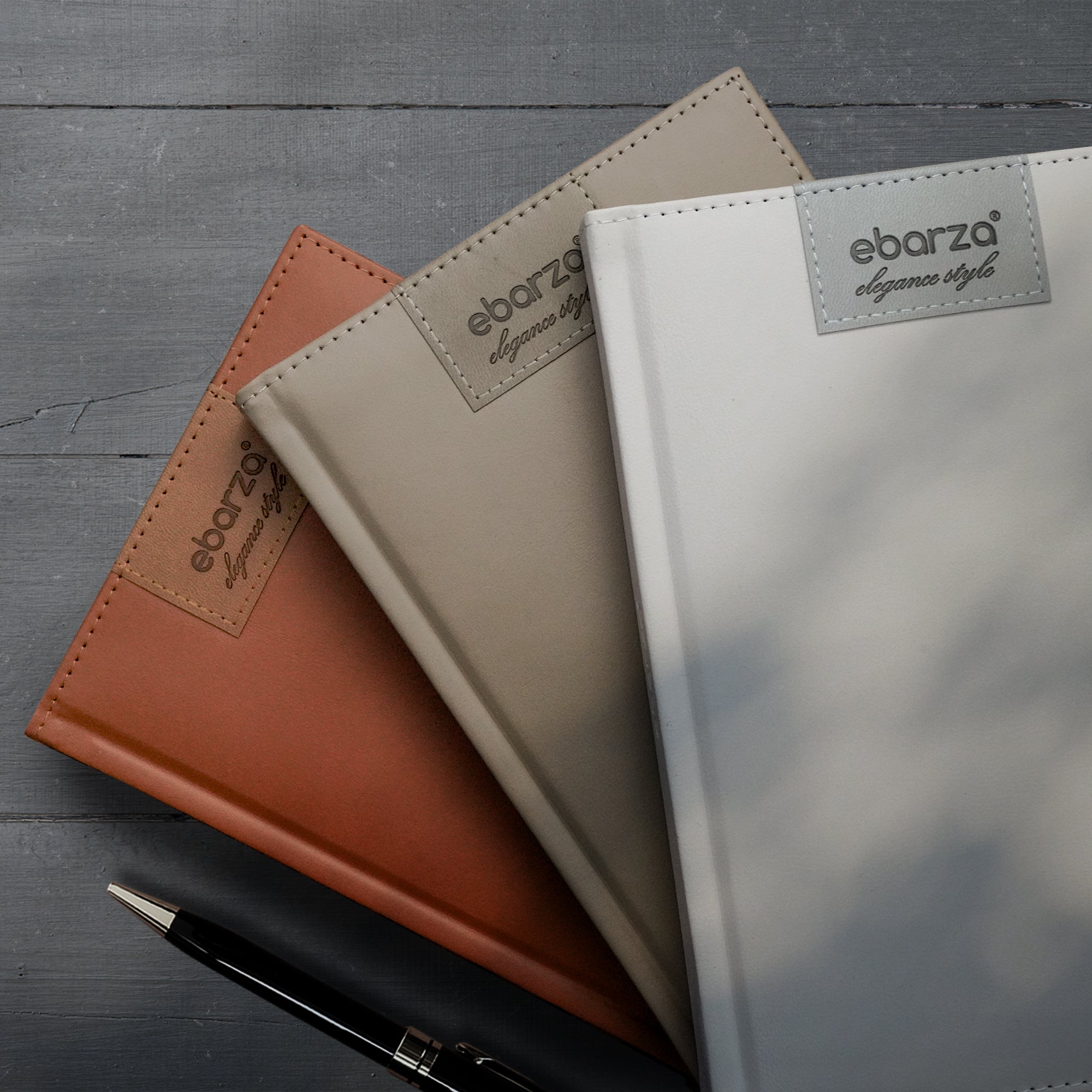 ebarza Elegance Style Logo Diary/Book 25-53 - Beige - Decorative Books & Magazines - ebarza Furniture UAE | Shop Modern Furniture in Abu Dhabi & Dubai - مفروشات ايبازرا في الامارات | تسوق اثاث عصري وديكورات مميزة في دبي وابوظبي