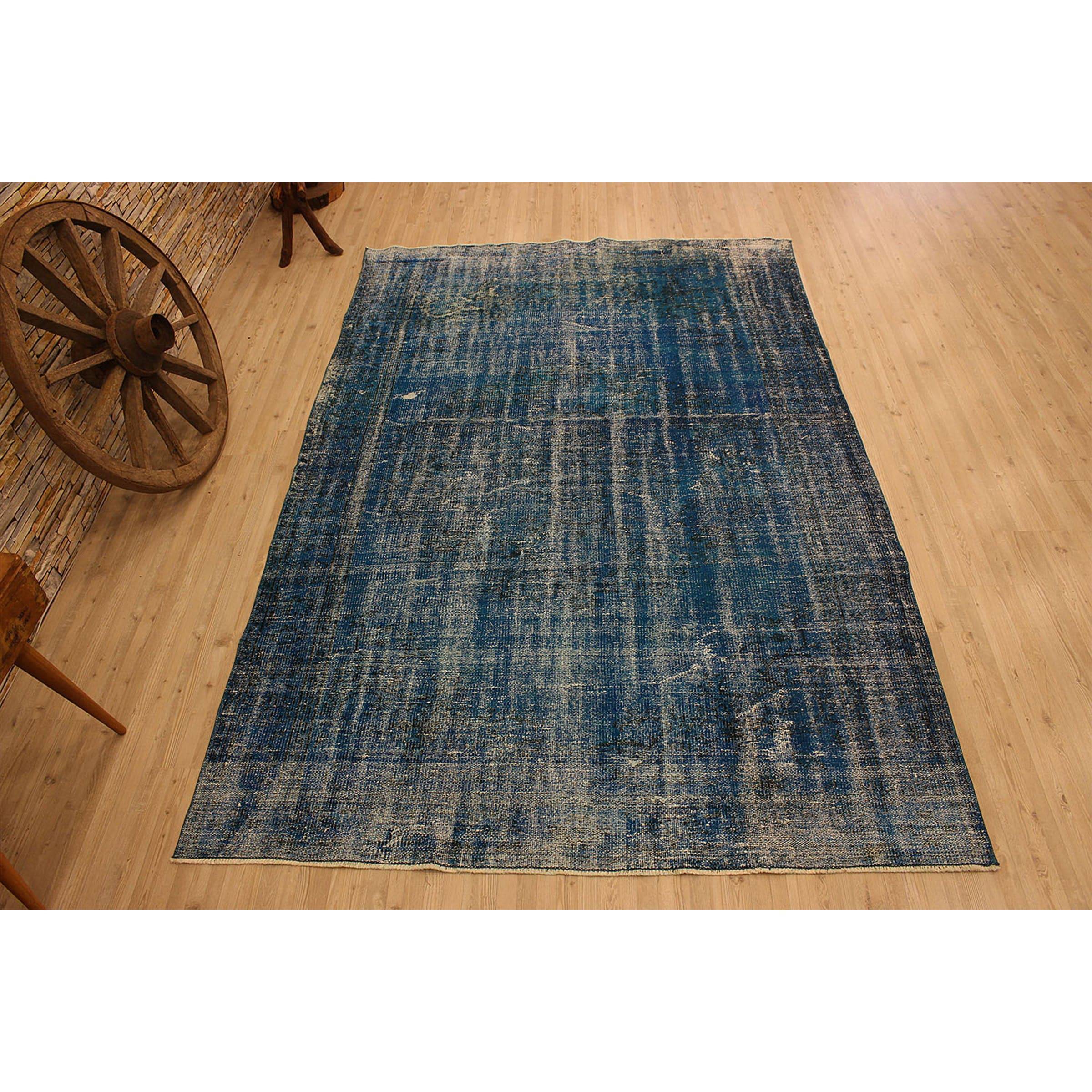 170 X 255 Anatolian Hand Knotted Carpet Vintage Style 60N2339 - Rugs - ebarza Furniture UAE | Shop Modern Furniture in Abu Dhabi & Dubai - مفروشات ايبازرا في الامارات | تسوق اثاث عصري وديكورات مميزة في دبي وابوظبي