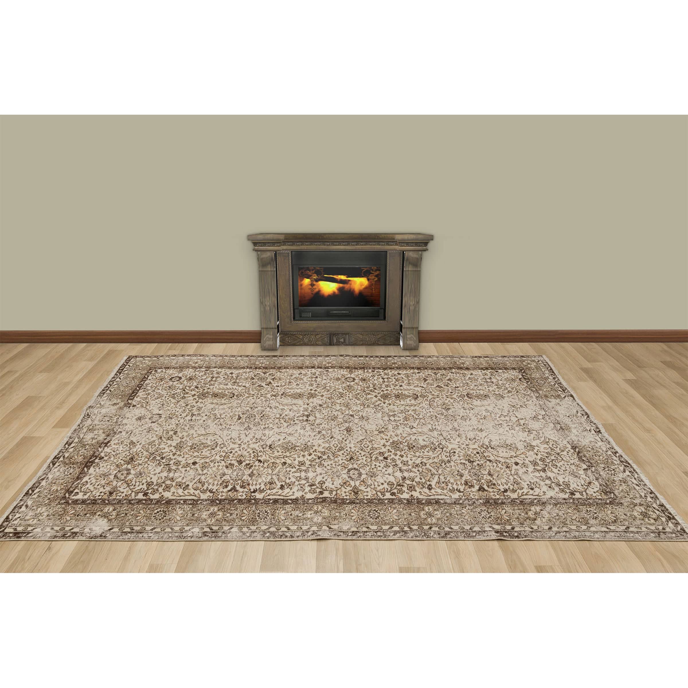 172 X 274 Anatolian Hand Knotted Carpet Vintage Style 7564 - Rugs - ebarza Furniture UAE | Shop Modern Furniture in Abu Dhabi & Dubai - مفروشات ايبازرا في الامارات | تسوق اثاث عصري وديكورات مميزة في دبي وابوظبي