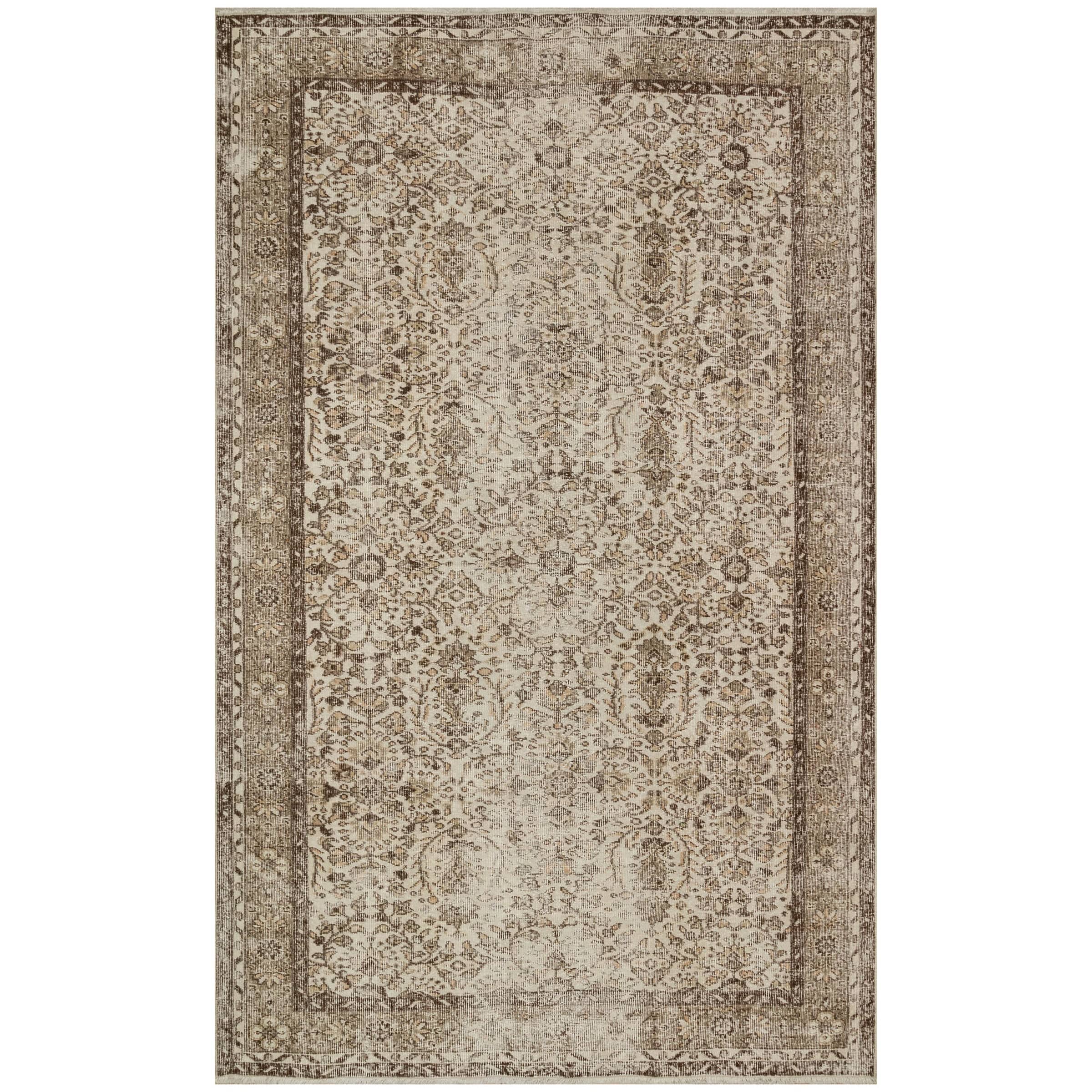 172 X 274 Anatolian Hand Knotted Carpet Vintage Style 7564 - Rugs - ebarza Furniture UAE | Shop Modern Furniture in Abu Dhabi & Dubai - مفروشات ايبازرا في الامارات | تسوق اثاث عصري وديكورات مميزة في دبي وابوظبي