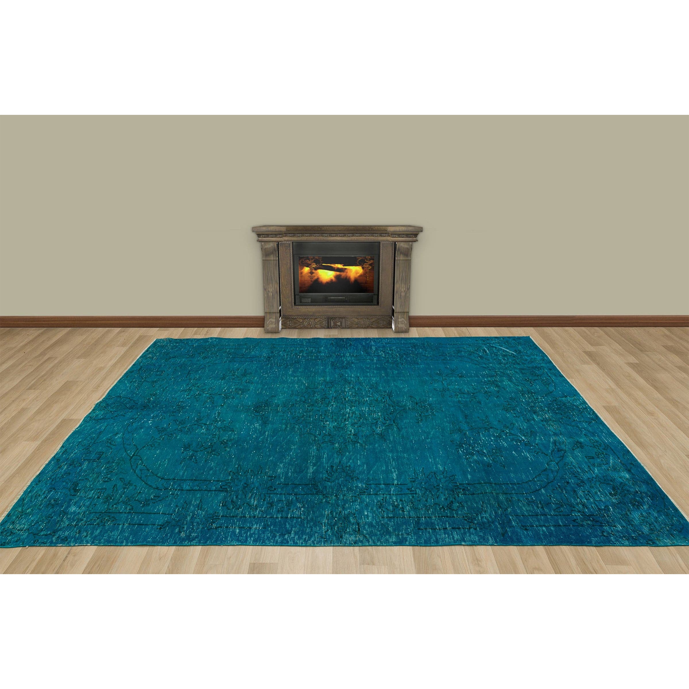 188 X 282 Anatolian Hand Knotted Carpet Vintage Style 7423 - Rugs - ebarza Furniture UAE | Shop Modern Furniture in Abu Dhabi & Dubai - مفروشات ايبازرا في الامارات | تسوق اثاث عصري وديكورات مميزة في دبي وابوظبي