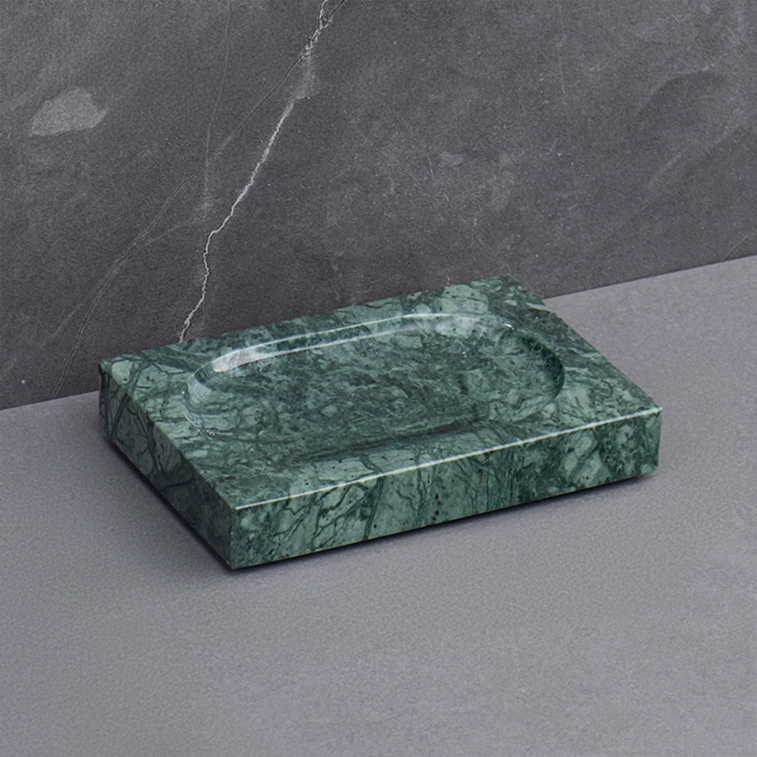 Indian Green Marble Rectangular Soap Dish SBK840-3 - Bathroom Accessories - ebarza Furniture UAE | Shop Modern Furniture in Abu Dhabi & Dubai - مفروشات ايبازرا في الامارات | تسوق اثاث عصري وديكورات مميزة في دبي وابوظبي