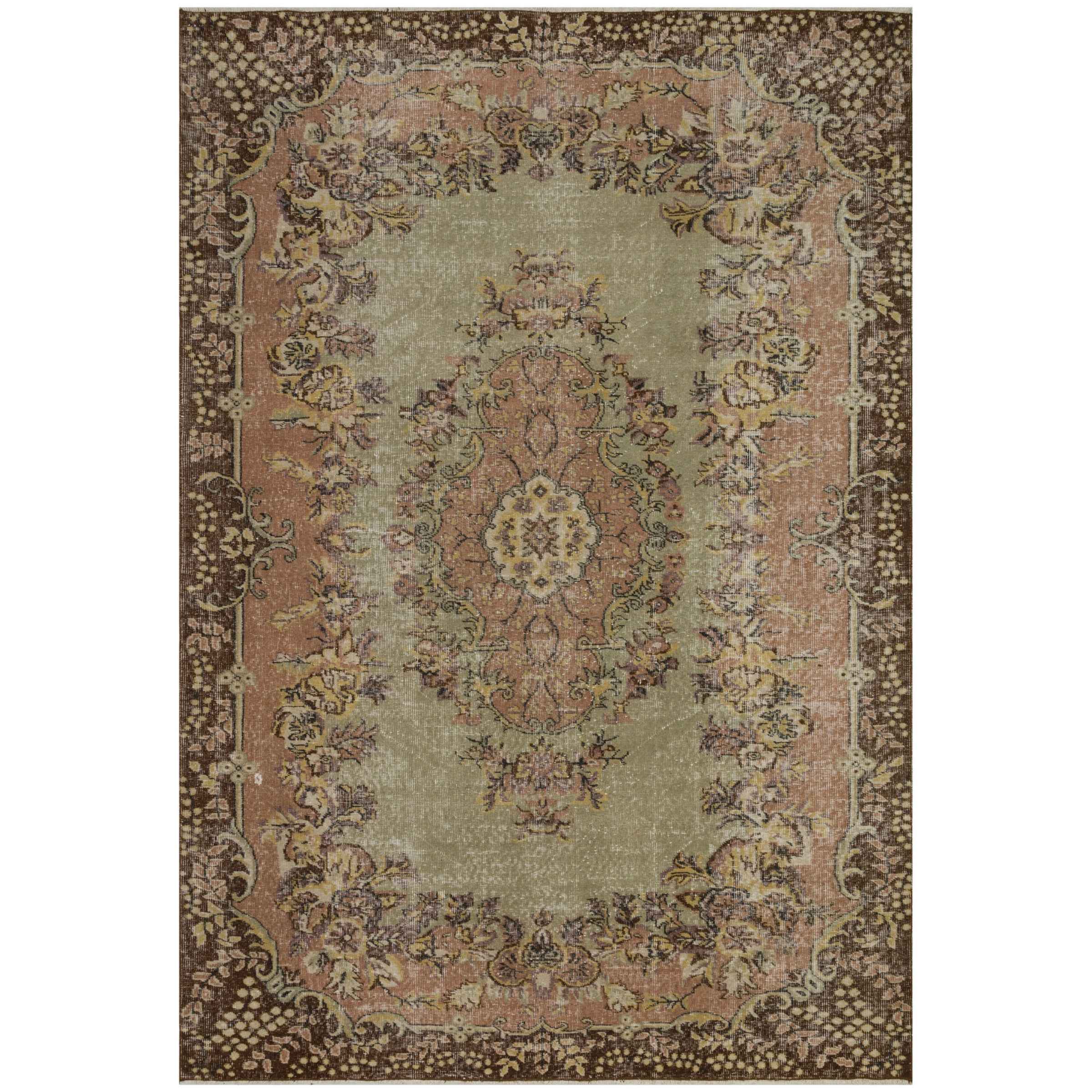 196 X 287 Cm Anatolian Hand Knotted Carpet Vintage Style 8530-1 - Rugs - ebarza Furniture UAE | Shop Modern Furniture in Abu Dhabi & Dubai - مفروشات ايبازرا في الامارات | تسوق اثاث عصري وديكورات مميزة في دبي وابوظبي