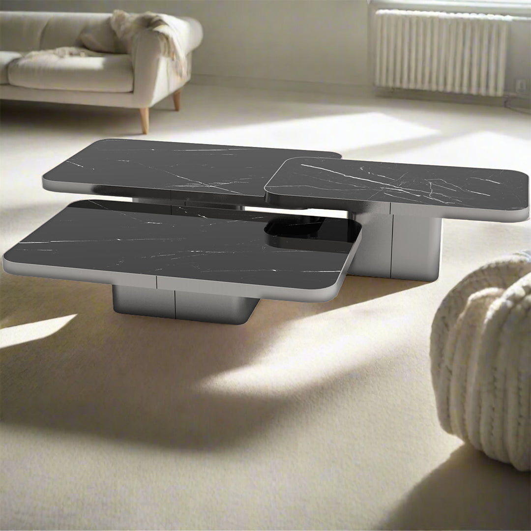 Babylon Set Of 3 Natural Marble Side Table 321Ct1+2+3-C - Side Tables - ebarza Furniture UAE | Shop Modern Furniture in Abu Dhabi & Dubai - مفروشات ايبازرا في الامارات | تسوق اثاث عصري وديكورات مميزة في دبي وابوظبي