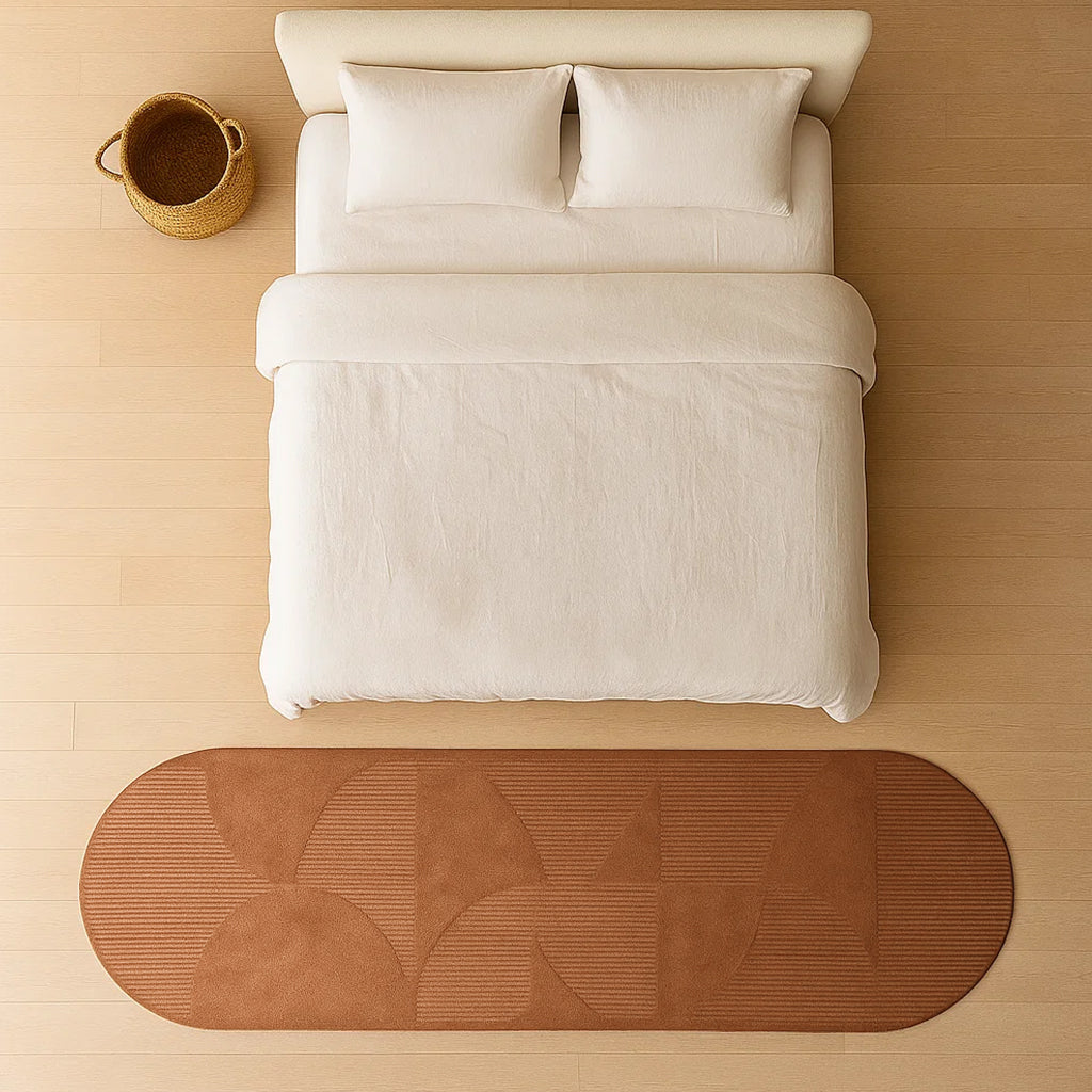 350X100 Cm KALEIDOSCOPE WOOL CLAY COLOR RUG JH-22745 - Rugs - ebarza Furniture UAE | Shop Modern Furniture in Abu Dhabi & Dubai - مفروشات ايبازرا في الامارات | تسوق اثاث عصري وديكورات مميزة في دبي وابوظبي