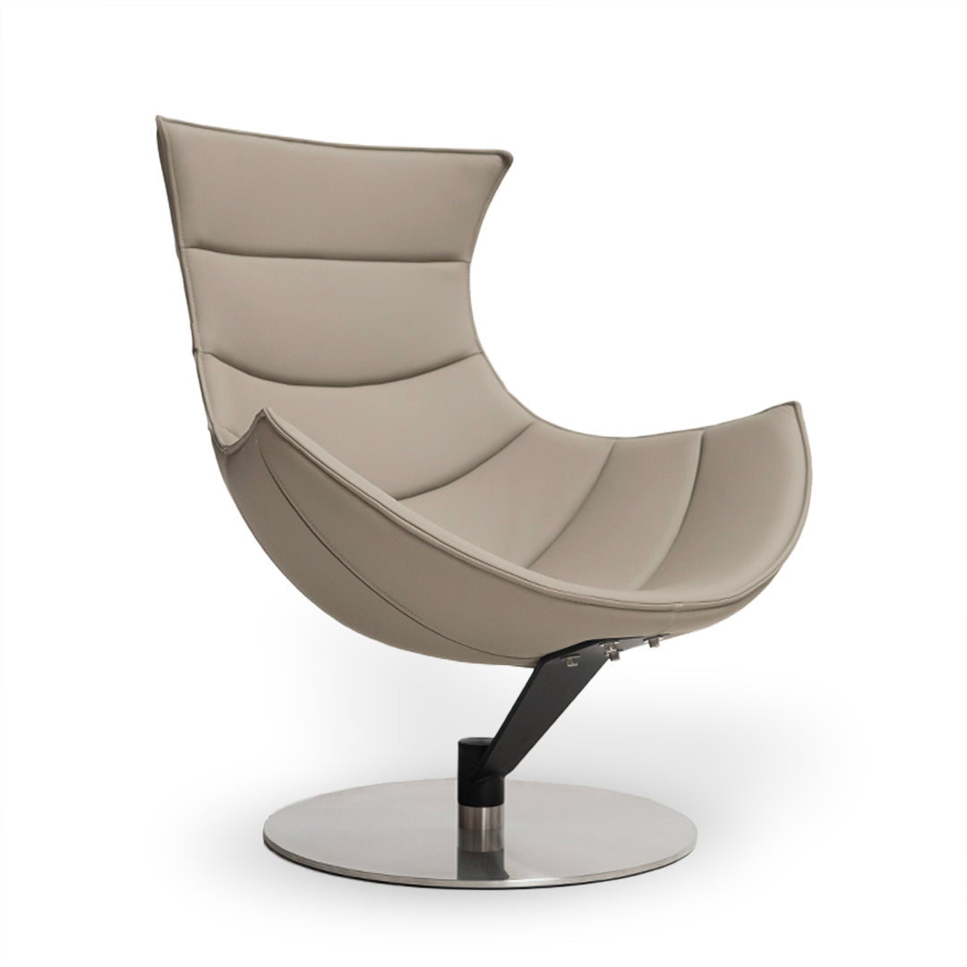 JIATAI SWIVEL Lounge Chair F-2039-Beige - Lounge Chairs - ebarza Furniture UAE | Shop Modern Furniture in Abu Dhabi & Dubai - مفروشات ايبازرا في الامارات | تسوق اثاث عصري وديكورات مميزة في دبي وابوظبي