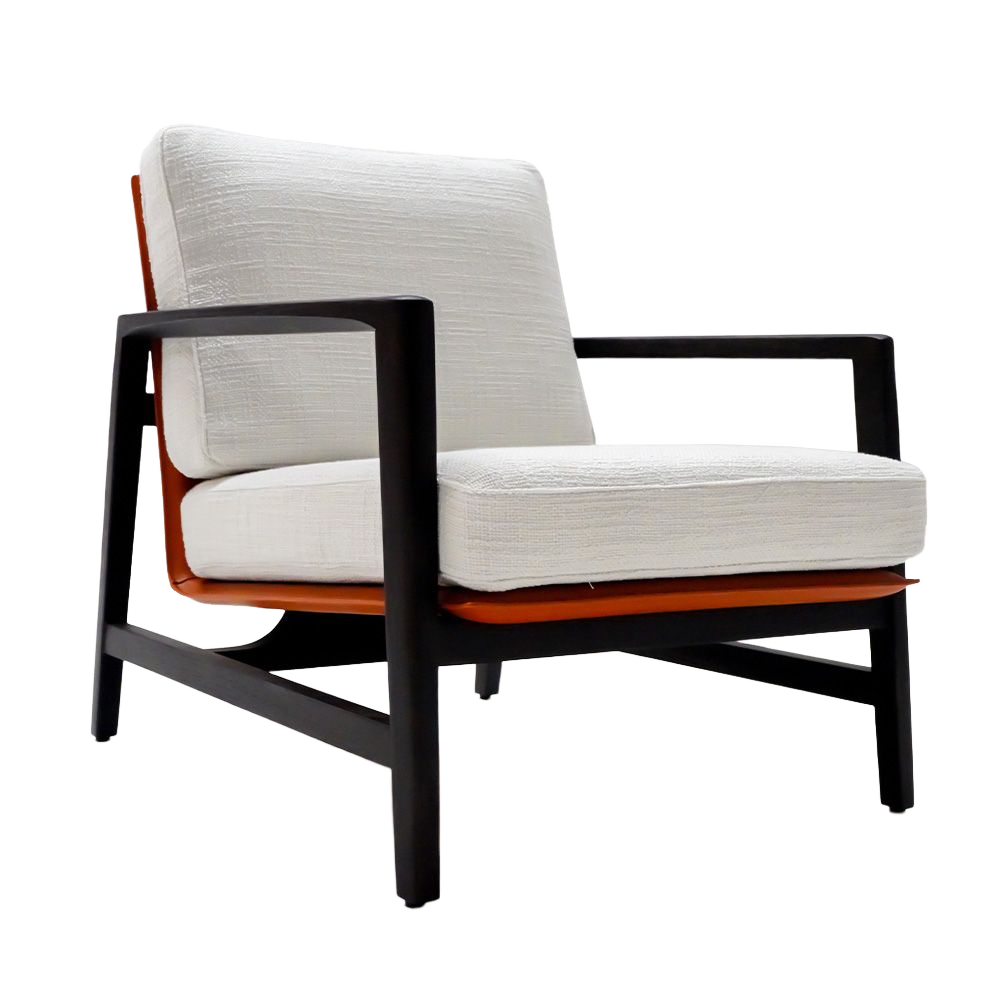 Solid Wood And Saddle Leather Armchair MLL-A106 - Armchairs - ebarza Furniture UAE | Shop Modern Furniture in Abu Dhabi & Dubai - مفروشات ايبازرا في الامارات | تسوق اثاث عصري وديكورات مميزة في دبي وابوظبي