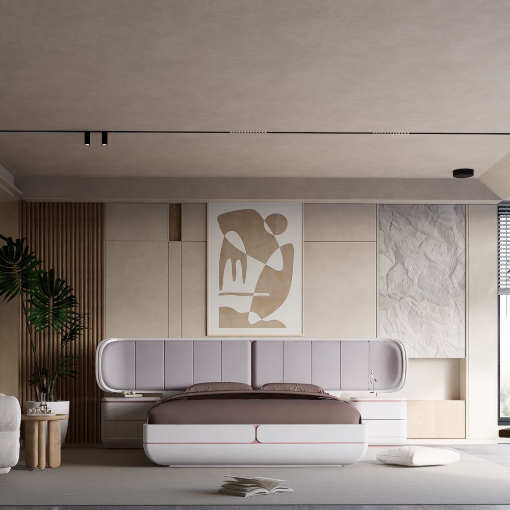 Tulip Grey King Size Bedstead KARTLP001 - Bedsteads - ebarza Furniture UAE | Shop Modern Furniture in Abu Dhabi & Dubai - مفروشات ايبازرا في الامارات | تسوق اثاث عصري وديكورات مميزة في دبي وابوظبي