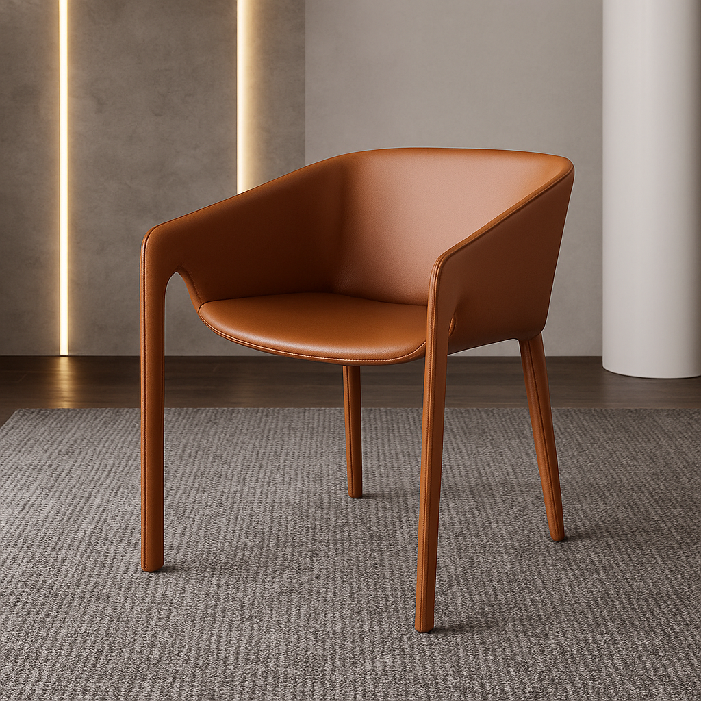 Mycroft Chair DJ752-1 Caramel - Lounge Chairs - ebarza Furniture UAE | Shop Modern Furniture in Abu Dhabi & Dubai - مفروشات ايبازرا في الامارات | تسوق اثاث عصري وديكورات مميزة في دبي وابوظبي