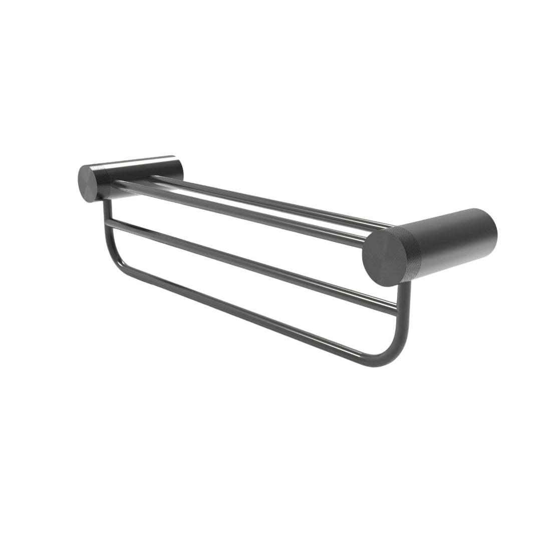 Double Bathtowel Shelf - 60cm - 901 15ABCG - Bathroom Accessories - ebarza Furniture UAE | Shop Modern Furniture in Abu Dhabi & Dubai - مفروشات ايبازرا في الامارات | تسوق اثاث عصري وديكورات مميزة في دبي وابوظبي