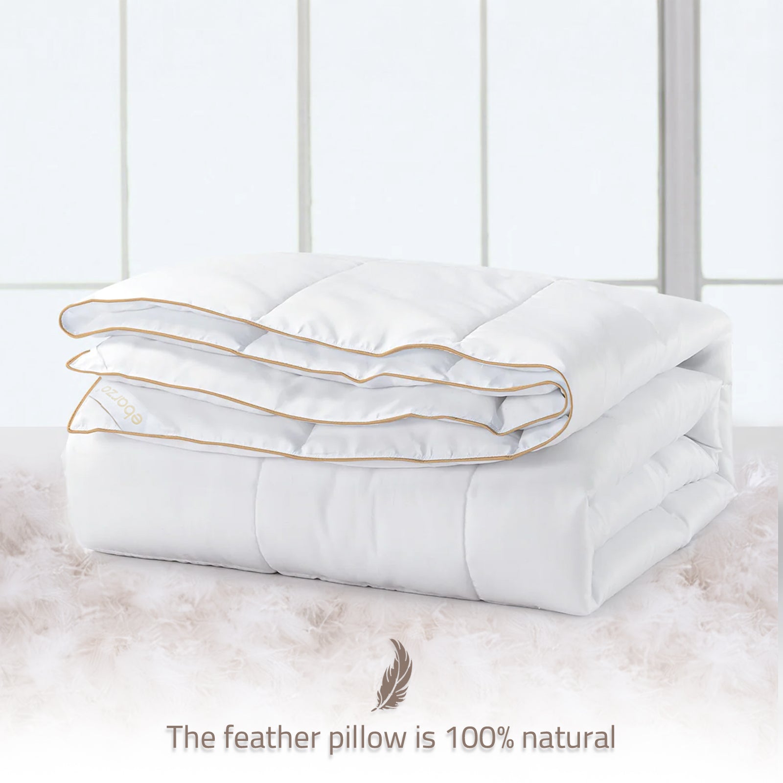220X240 Down Feather Quilt 020205484 - Bedding - ebarza Furniture UAE | Shop Modern Furniture in Abu Dhabi & Dubai - مفروشات ايبازرا في الامارات | تسوق اثاث عصري وديكورات مميزة في دبي وابوظبي