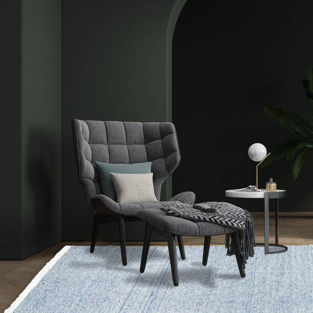 230X160 Cm Hand Woven Blue Wool Rug Jhd-7007 Blue-L - Rugs - ebarza Furniture UAE | Shop Modern Furniture in Abu Dhabi & Dubai - مفروشات ايبازرا في الامارات | تسوق اثاث عصري وديكورات مميزة في دبي وابوظبي