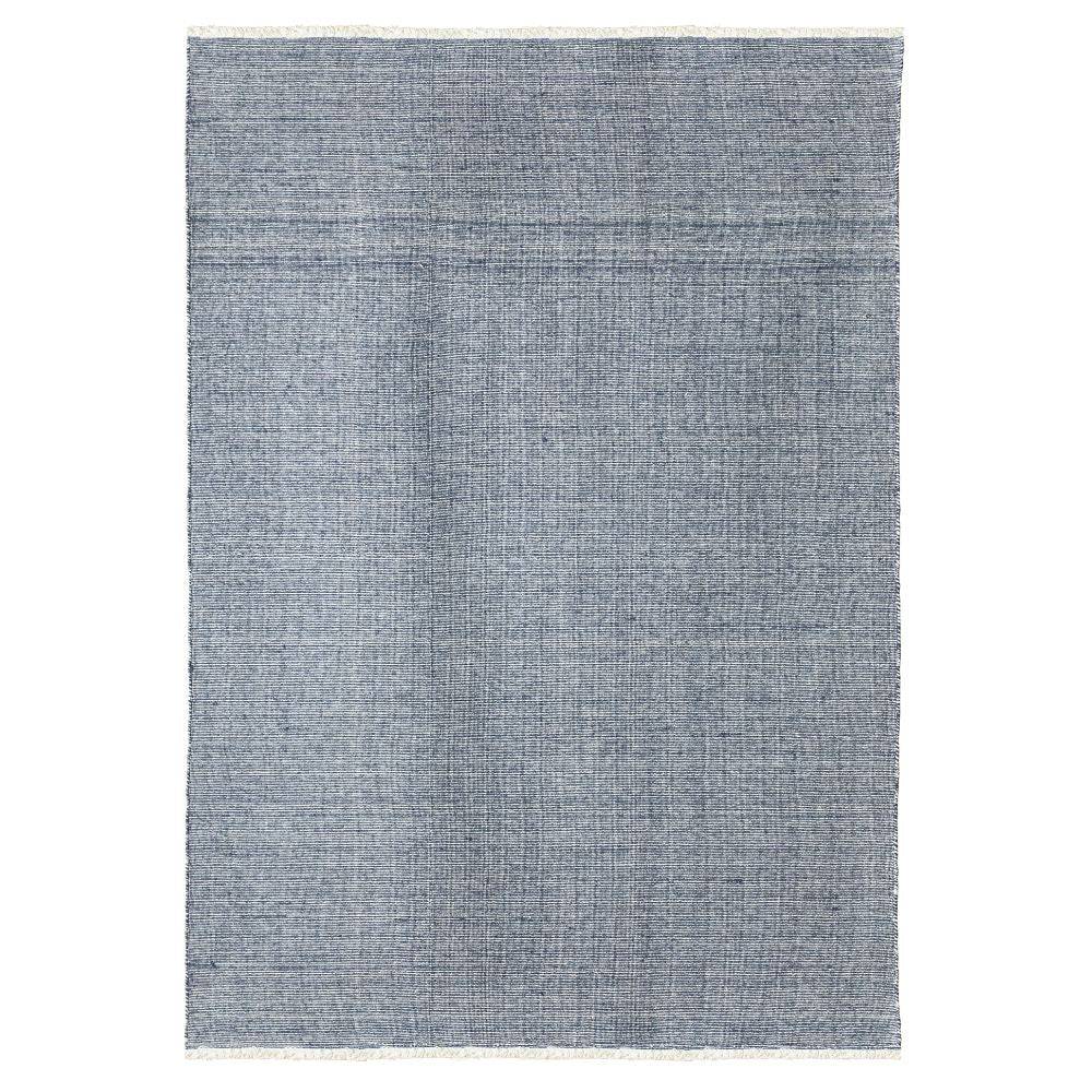 230X160 Cm Hand Woven Blue Wool Rug Jhd-7007 Blue-L - Rugs - ebarza Furniture UAE | Shop Modern Furniture in Abu Dhabi & Dubai - مفروشات ايبازرا في الامارات | تسوق اثاث عصري وديكورات مميزة في دبي وابوظبي