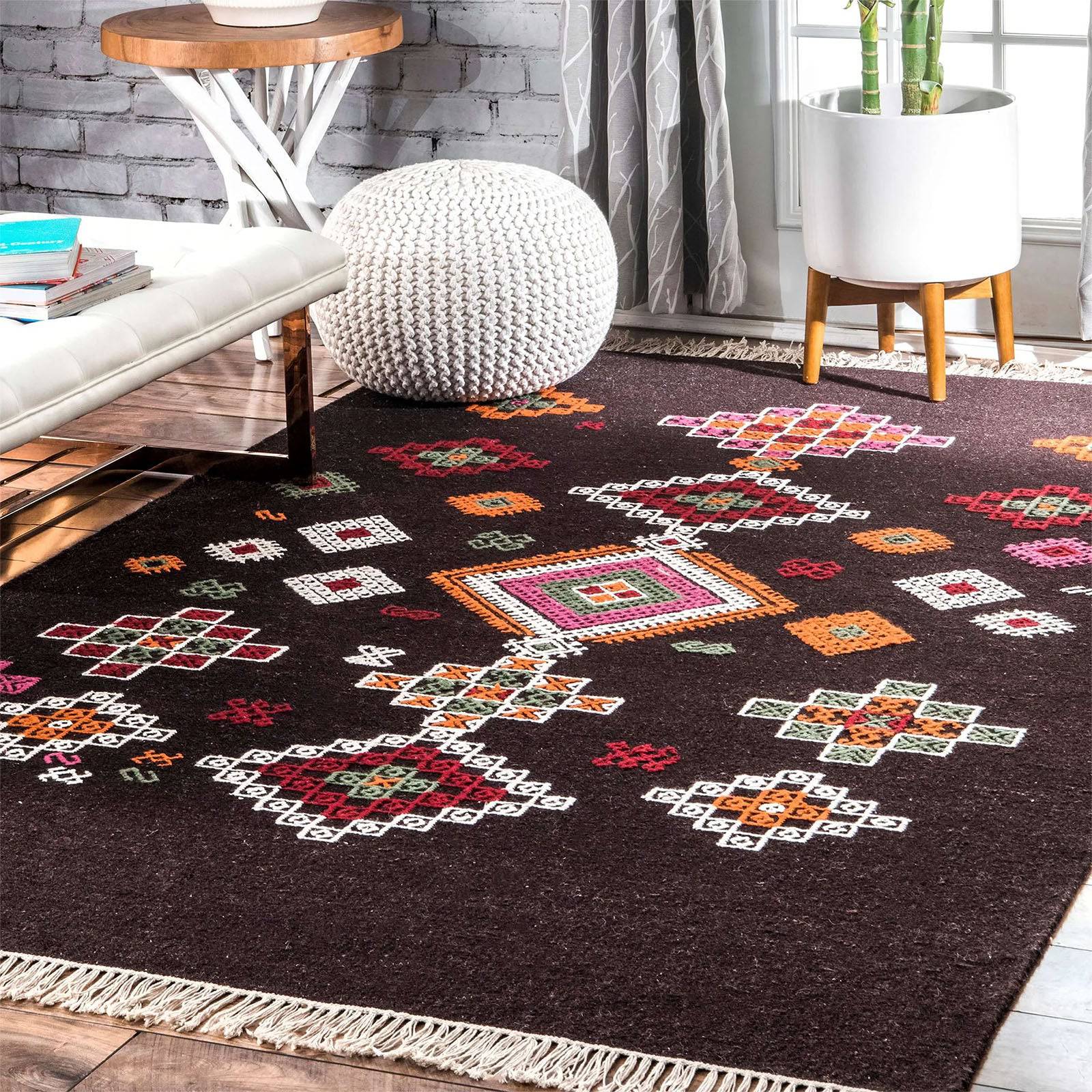 230X160 Cm Handmade Rug Jh-2712-L - Rugs - ebarza Furniture UAE | Shop Modern Furniture in Abu Dhabi & Dubai - مفروشات ايبازرا في الامارات | تسوق اثاث عصري وديكورات مميزة في دبي وابوظبي