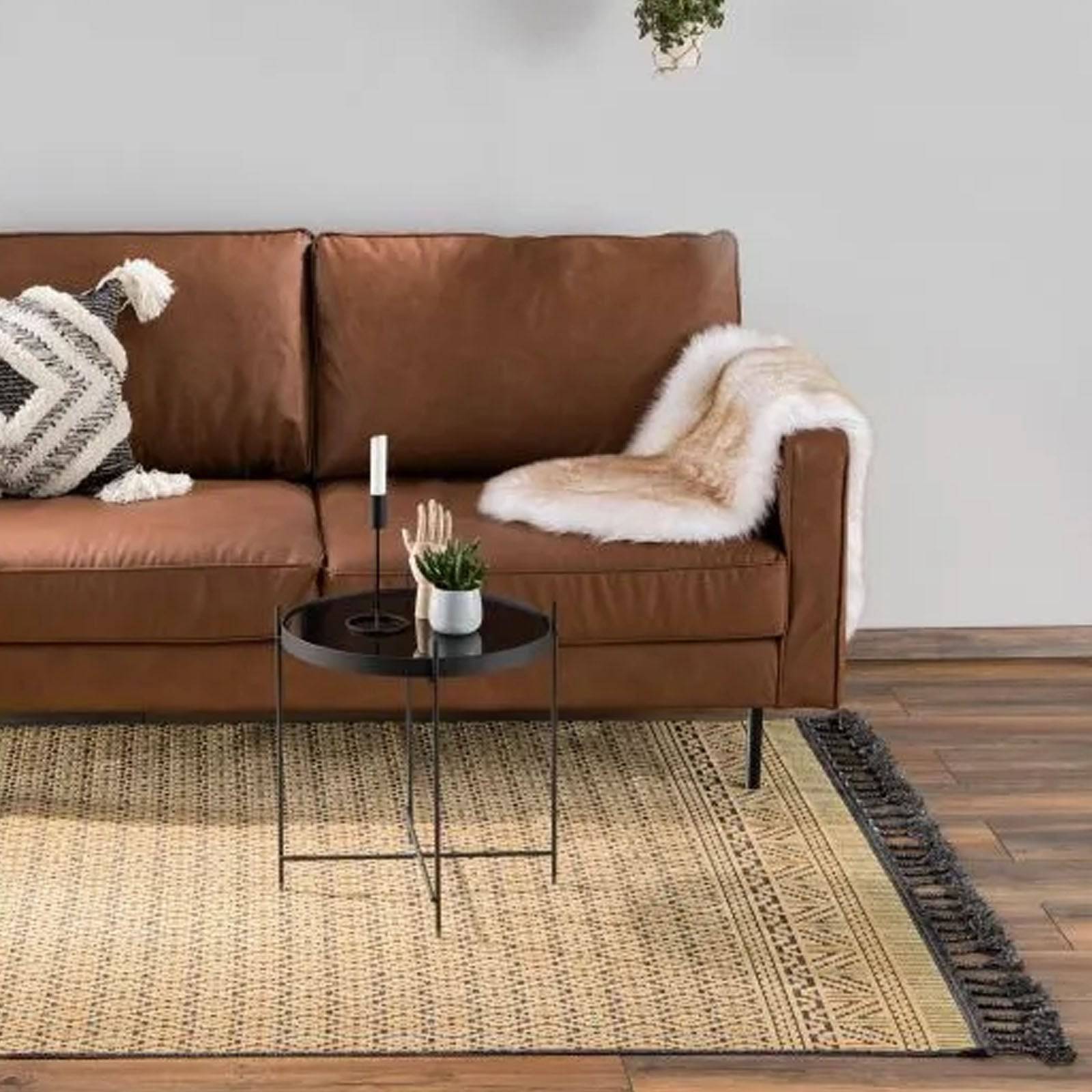 230X160 Cm Handmade Wool Rug Artik-Ark-132-Gold-L - Rugs - ebarza Furniture UAE | Shop Modern Furniture in Abu Dhabi & Dubai - مفروشات ايبازرا في الامارات | تسوق اثاث عصري وديكورات مميزة في دبي وابوظبي