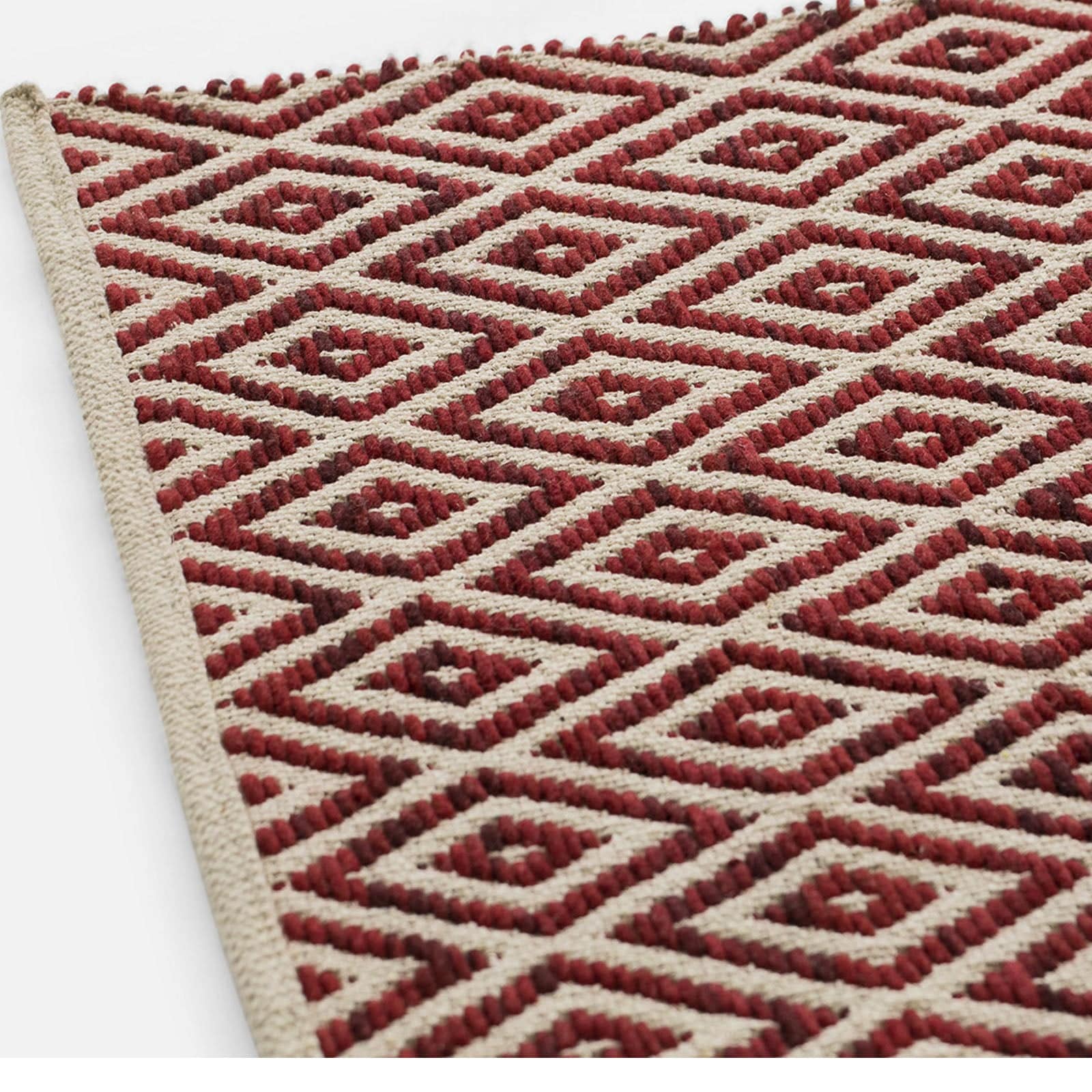 230X160 Cm Handmade Wool Rug Caterina-Red-L - Rugs - ebarza Furniture UAE | Shop Modern Furniture in Abu Dhabi & Dubai - مفروشات ايبازرا في الامارات | تسوق اثاث عصري وديكورات مميزة في دبي وابوظبي