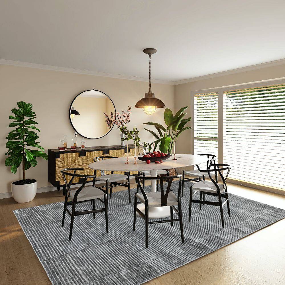 230X160 Cm Handmade Wool Rug Jh-20729-L - Rugs - ebarza Furniture UAE | Shop Modern Furniture in Abu Dhabi & Dubai - مفروشات ايبازرا في الامارات | تسوق اثاث عصري وديكورات مميزة في دبي وابوظبي