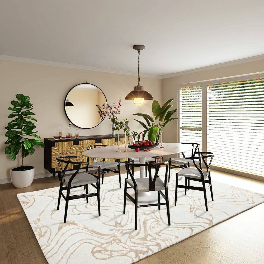 230X160 Cm Handmade Wool Rug Jh-20736-L - Rugs - ebarza Furniture UAE | Shop Modern Furniture in Abu Dhabi & Dubai - مفروشات ايبازرا في الامارات | تسوق اثاث عصري وديكورات مميزة في دبي وابوظبي