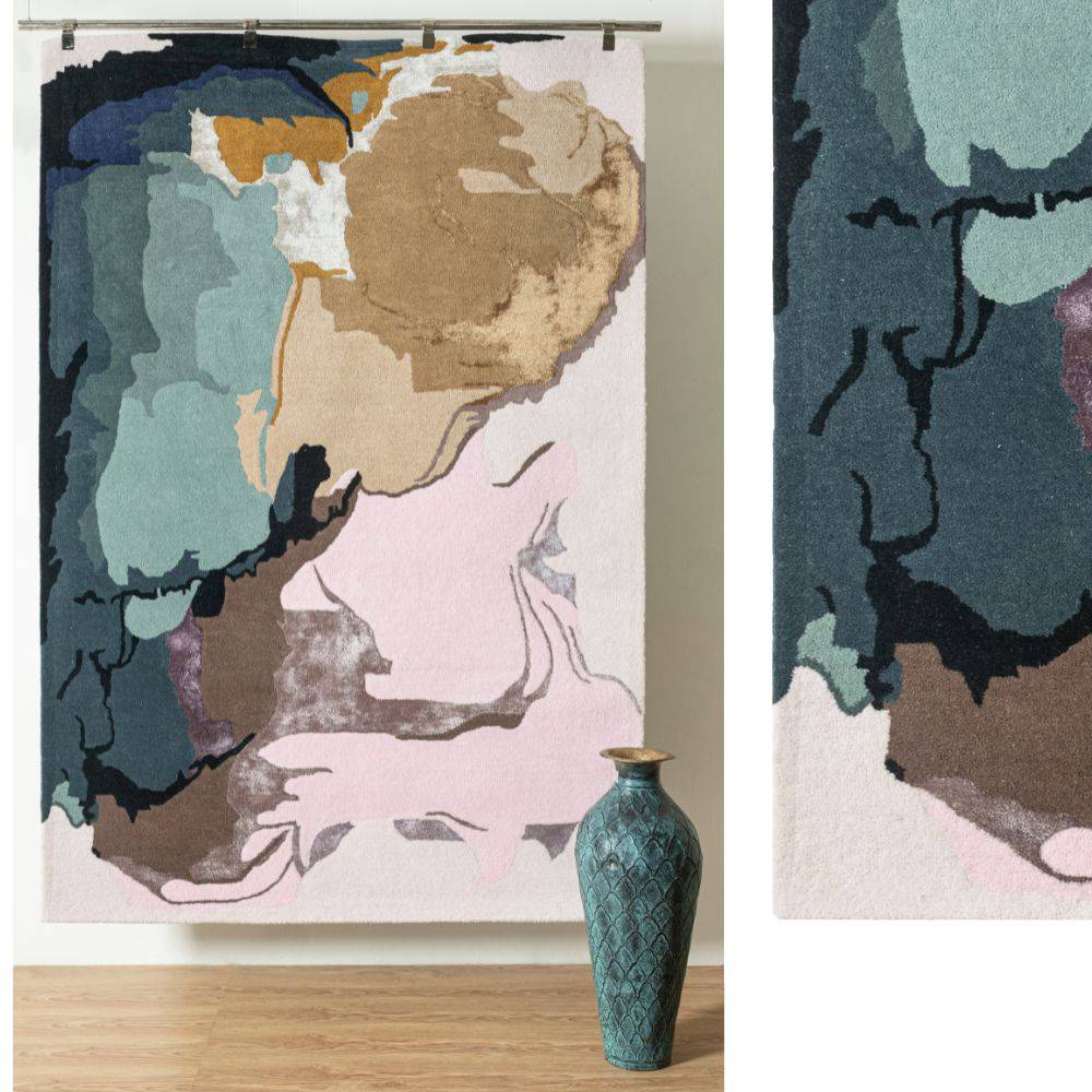 230X160 Cm Handmade Wool Rug Jh-20741-L - Rugs - ebarza Furniture UAE | Shop Modern Furniture in Abu Dhabi & Dubai - مفروشات ايبازرا في الامارات | تسوق اثاث عصري وديكورات مميزة في دبي وابوظبي