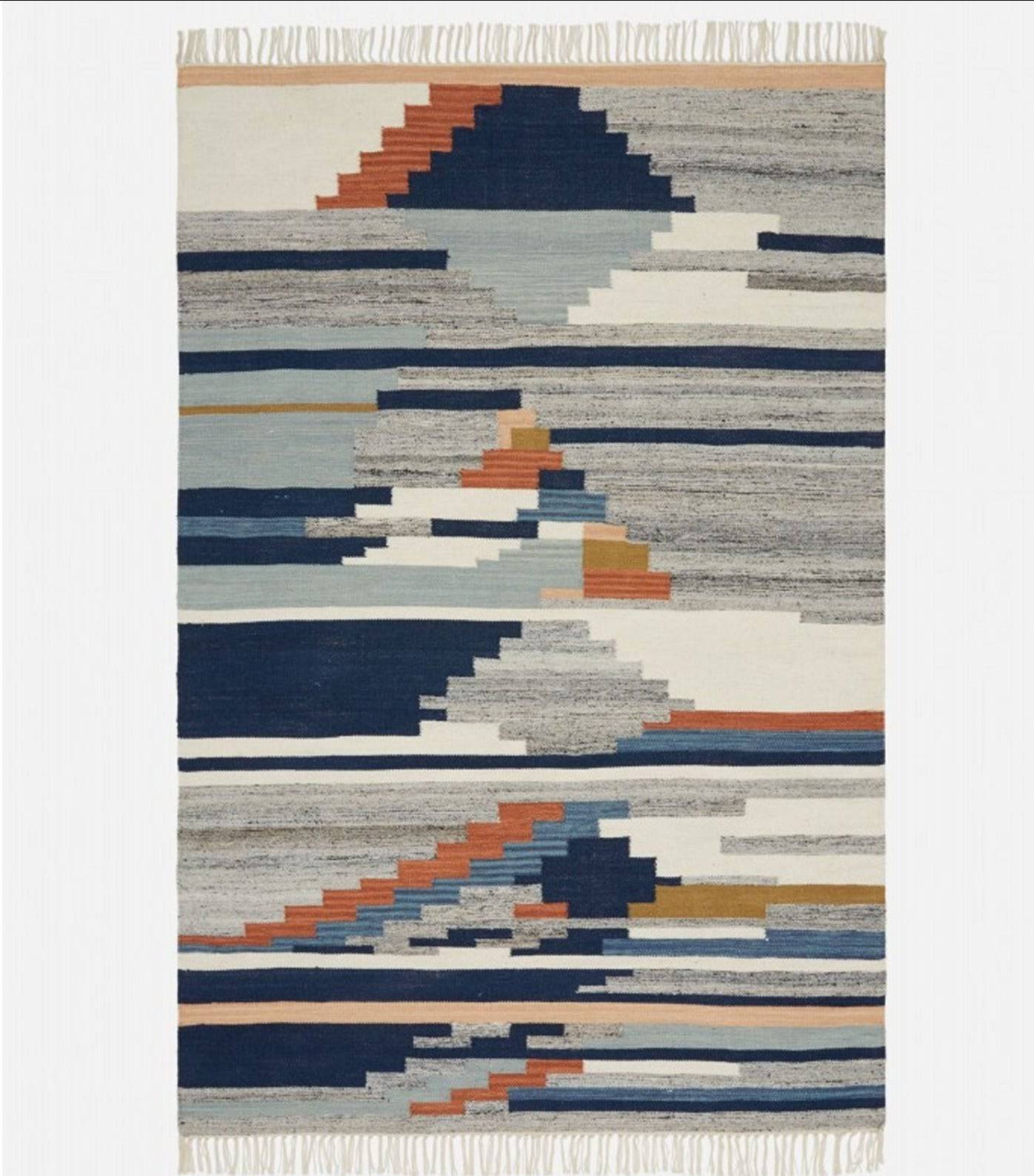 230X160 Cm Handmade Wool Rug Jh-2181-Rust-L - Rugs - ebarza Furniture UAE | Shop Modern Furniture in Abu Dhabi & Dubai - مفروشات ايبازرا في الامارات | تسوق اثاث عصري وديكورات مميزة في دبي وابوظبي