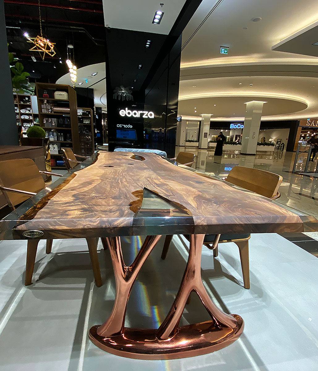 240X100 Cm Live Edge Resin Dining Table Top San240X100 - Table Tops - ebarza Furniture UAE | Shop Modern Furniture in Abu Dhabi & Dubai - مفروشات ايبازرا في الامارات | تسوق اثاث عصري وديكورات مميزة في دبي وابوظبي