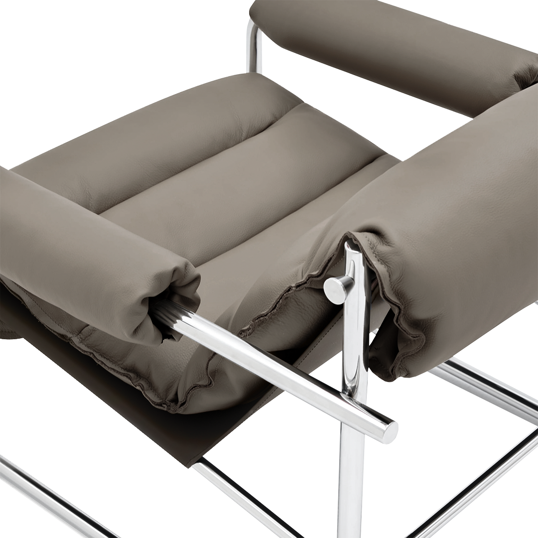 Murcia Whole Leather Lounge Chair LC066/BEIGE - Lounge Chairs - ebarza Furniture UAE | Shop Modern Furniture in Abu Dhabi & Dubai - مفروشات ايبازرا في الامارات | تسوق اثاث عصري وديكورات مميزة في دبي وابوظبي