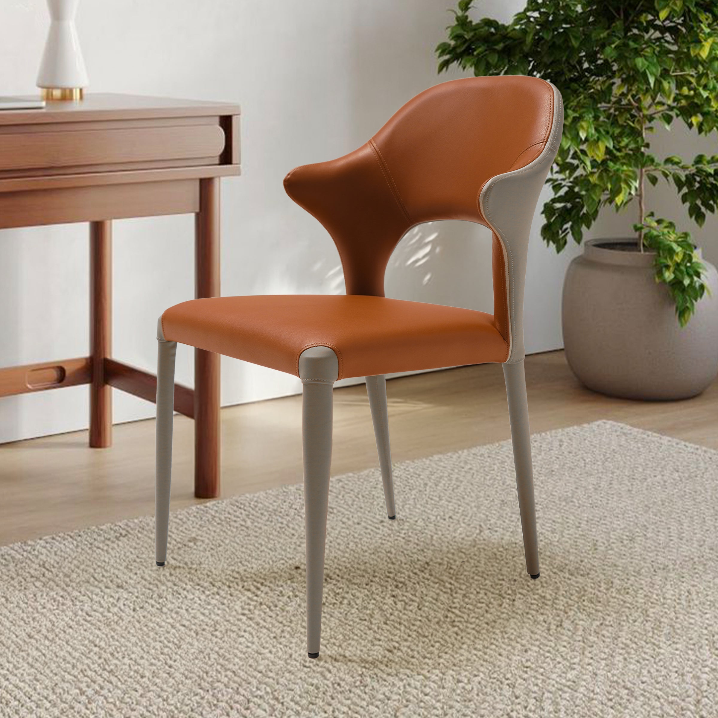 Dining Chair PZ-097-D - Chairs - ebarza Furniture UAE | Shop Modern Furniture in Abu Dhabi & Dubai - مفروشات ايبازرا في الامارات | تسوق اثاث عصري وديكورات مميزة في دبي وابوظبي