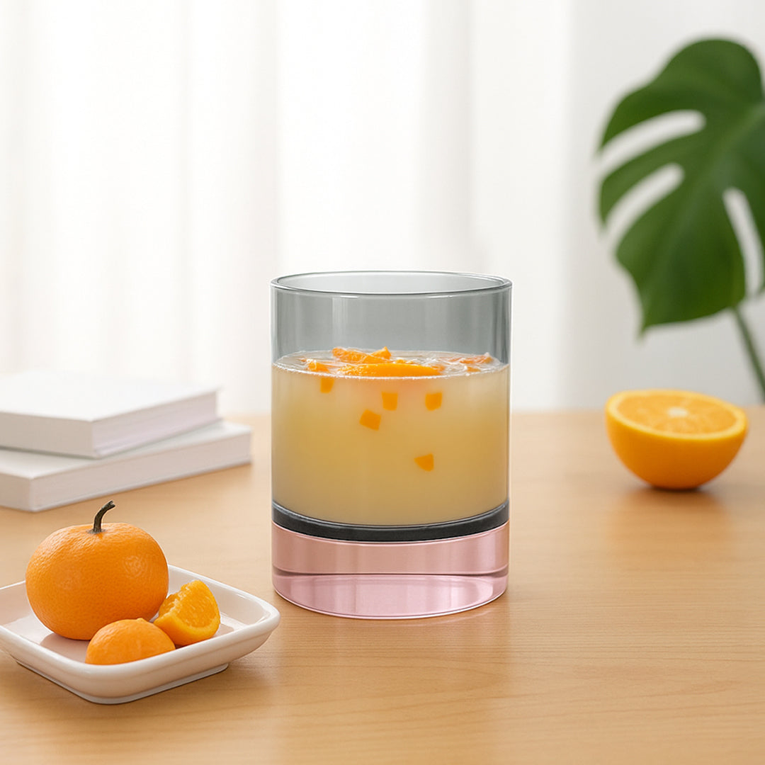 Pink Base + Grey Top Tumbler - C24058FA4 - Drinkware - ebarza Furniture UAE | Shop Modern Furniture in Abu Dhabi & Dubai - مفروشات ايبازرا في الامارات | تسوق اثاث عصري وديكورات مميزة في دبي وابوظبي