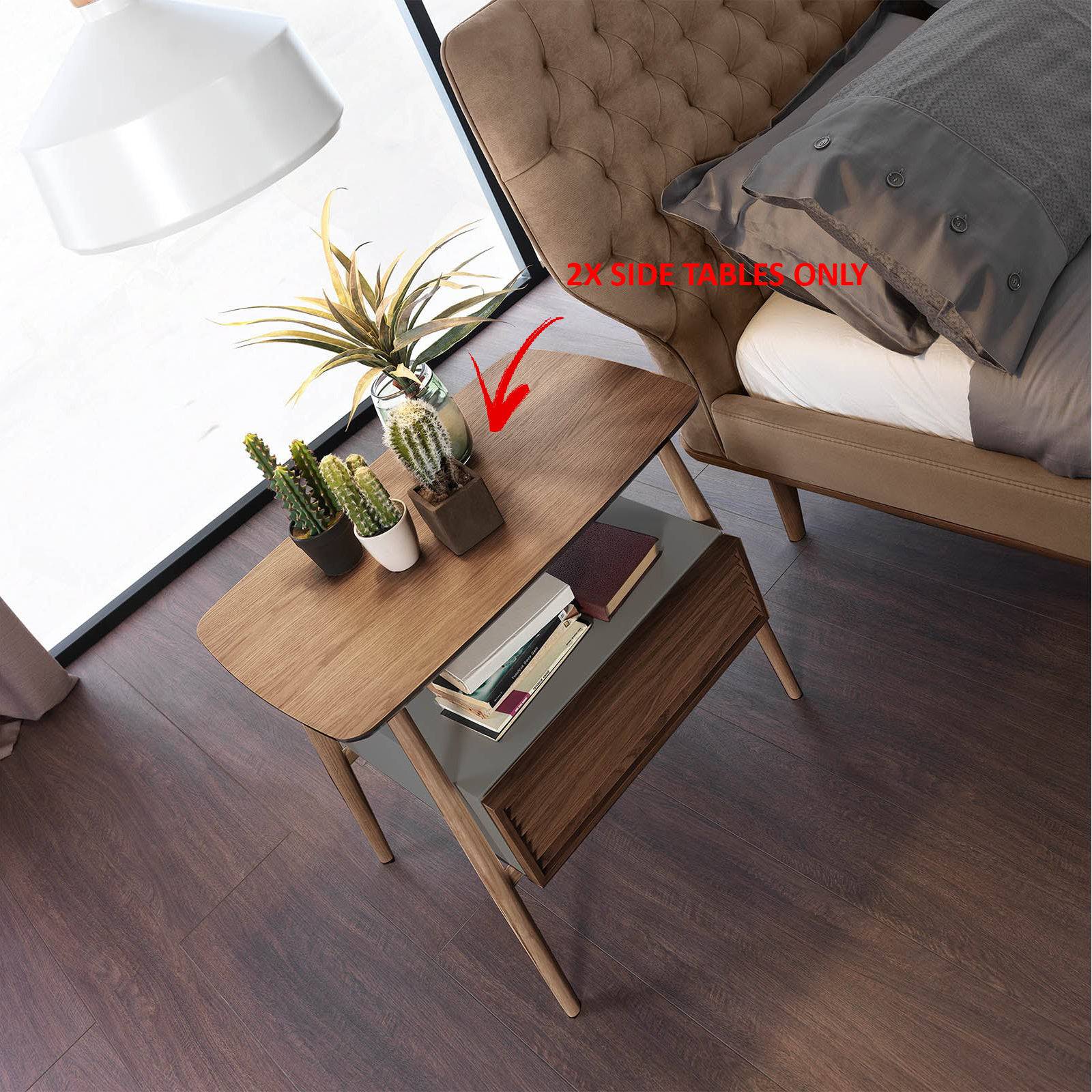 2X Natura Bedside Tables Natura009-Bedside - Bedside Tables - ebarza Furniture UAE | Shop Modern Furniture in Abu Dhabi & Dubai - مفروشات ايبازرا في الامارات | تسوق اثاث عصري وديكورات مميزة في دبي وابوظبي