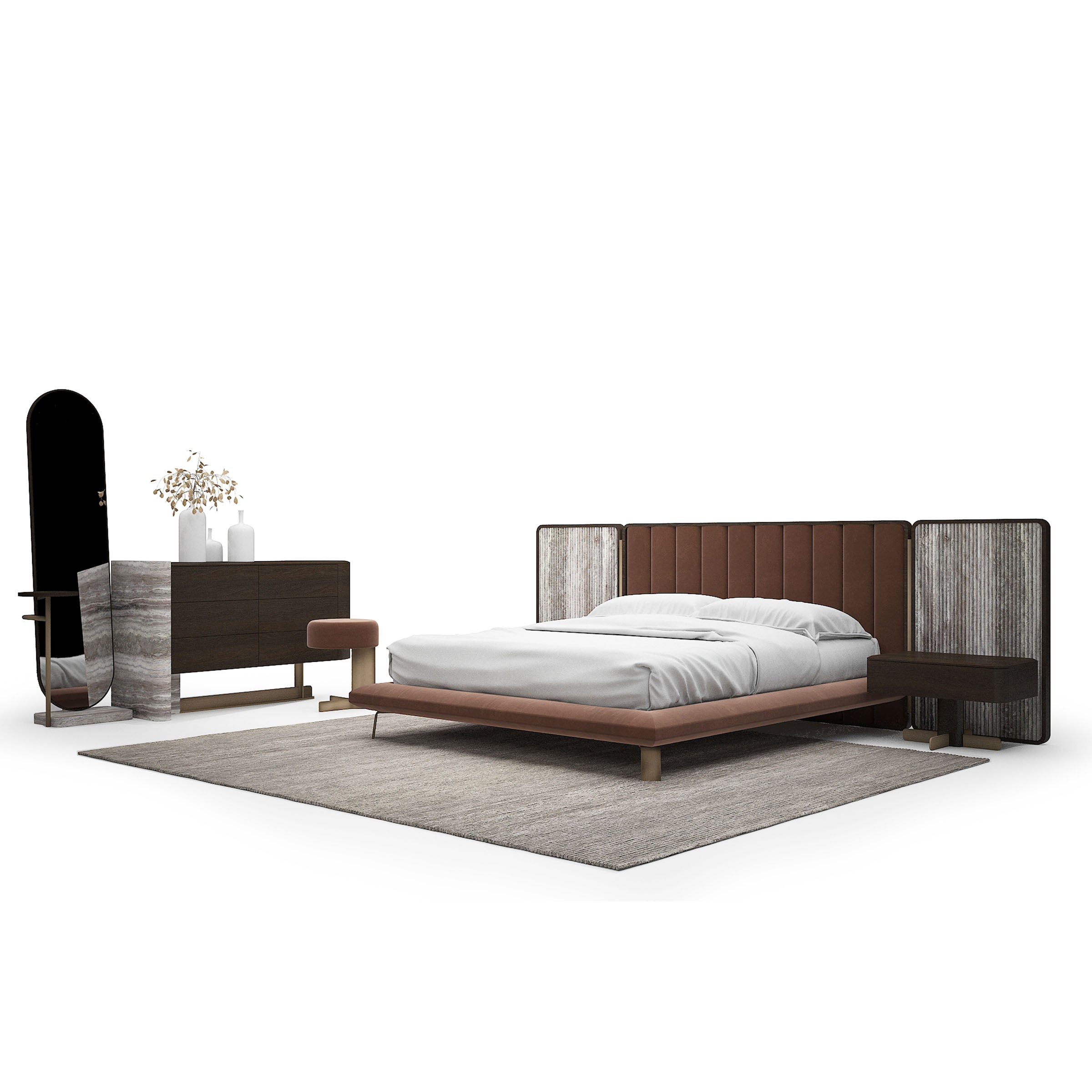 2X ODEON NIGHTSTAND OD-NS-001 - Bed Side Table - ebarza Furniture UAE | Shop Modern Furniture in Abu Dhabi & Dubai - مفروشات ايبازرا في الامارات | تسوق اثاث عصري وديكورات مميزة في دبي وابوظبي