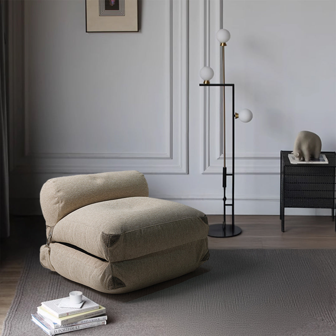 La-Concha Brown/Beige Sunproof 100% Olefin Bean Bag - 311-BB - Bean Bag - ebarza Furniture UAE | Shop Modern Furniture in Abu Dhabi & Dubai - مفروشات ايبازرا في الامارات | تسوق اثاث عصري وديكورات مميزة في دبي وابوظبي