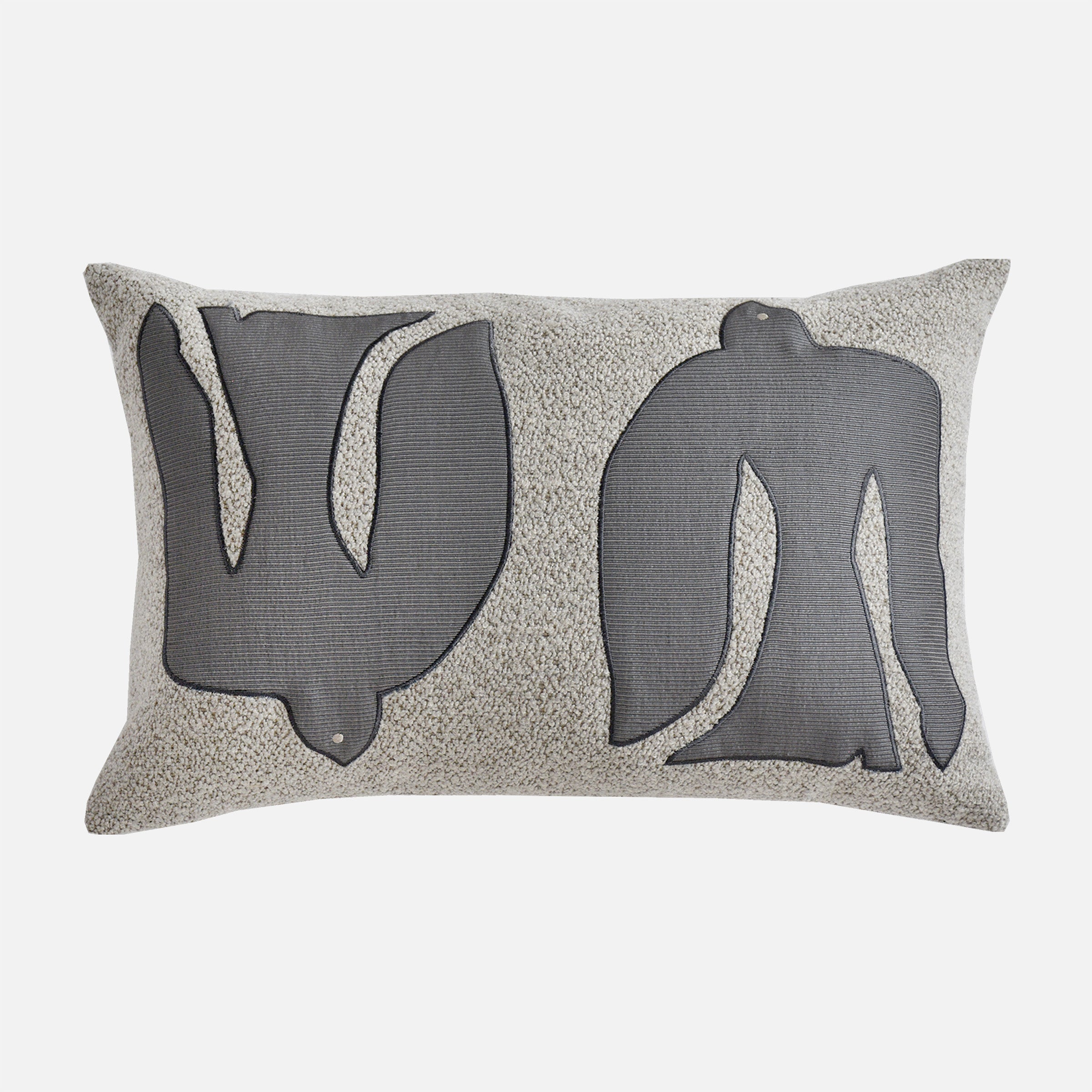 30*60 Chastain Embroidery Cushion - ECC085 - Cushions - ebarza Furniture UAE | Shop Modern Furniture in Abu Dhabi & Dubai - مفروشات ايبازرا في الامارات | تسوق اثاث عصري وديكورات مميزة في دبي وابوظبي