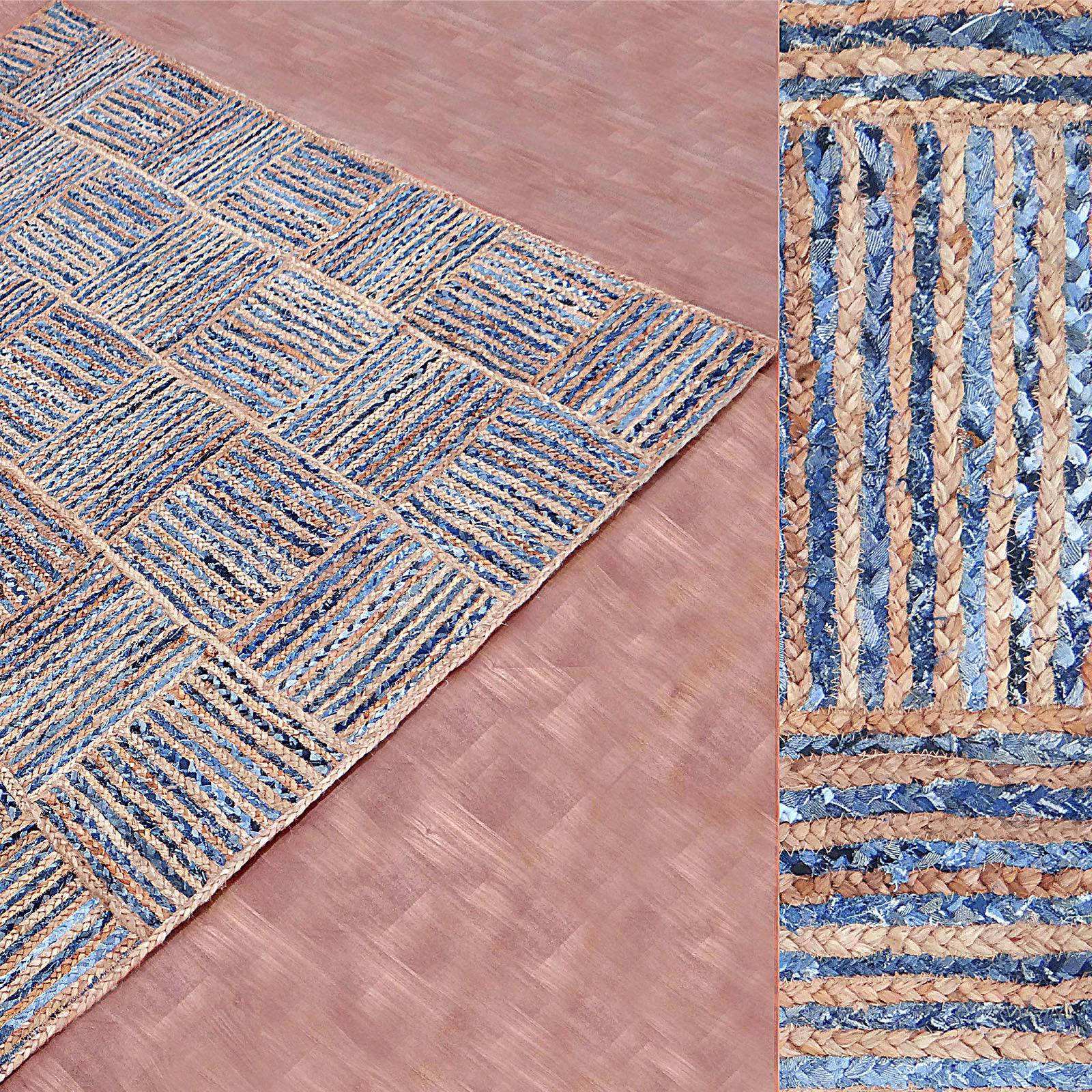 300X200 Cm Braided Handmade Jute Rug Jh-2346-Xl - Rugs - ebarza Furniture UAE | Shop Modern Furniture in Abu Dhabi & Dubai - مفروشات ايبازرا في الامارات | تسوق اثاث عصري وديكورات مميزة في دبي وابوظبي