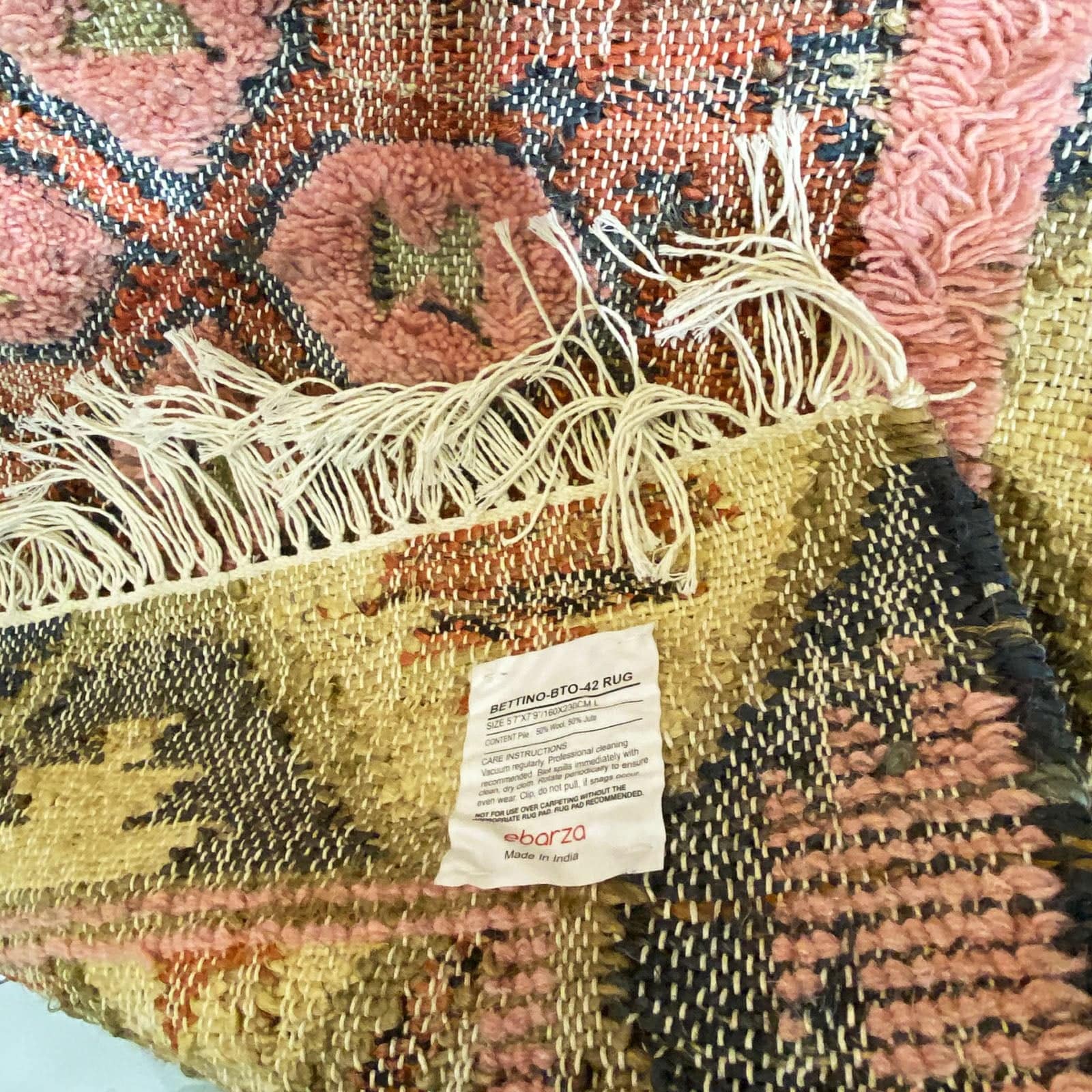 300X200 Cm Handmade Wool Rug Bettino-Bto-42-Orange-Xl - Rugs - ebarza Furniture UAE | Shop Modern Furniture in Abu Dhabi & Dubai - مفروشات ايبازرا في الامارات | تسوق اثاث عصري وديكورات مميزة في دبي وابوظبي