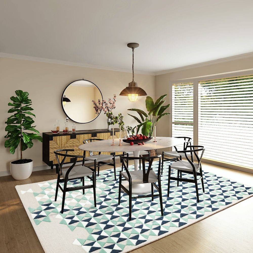 300X200 Cm Handmade Wool Rug Jh-20738-Xl - Rugs - ebarza Furniture UAE | Shop Modern Furniture in Abu Dhabi & Dubai - مفروشات ايبازرا في الامارات | تسوق اثاث عصري وديكورات مميزة في دبي وابوظبي