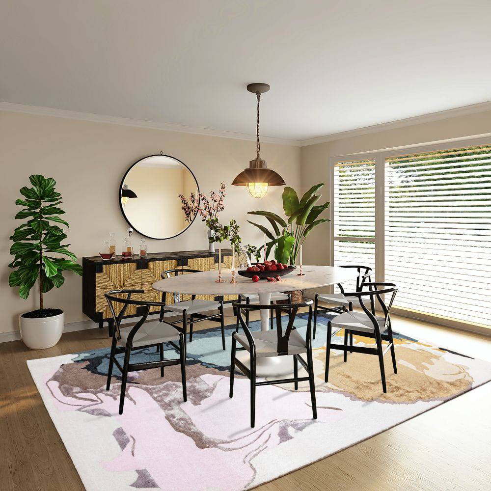 300X200 Cm Handmade Wool Rug Jh-20741-Xl - Rugs - ebarza Furniture UAE | Shop Modern Furniture in Abu Dhabi & Dubai - مفروشات ايبازرا في الامارات | تسوق اثاث عصري وديكورات مميزة في دبي وابوظبي