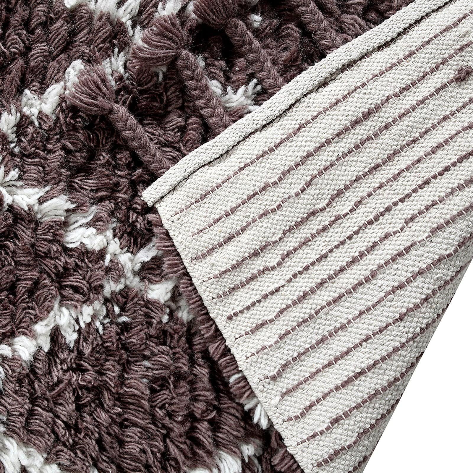 300X200 Cm Morocco Handmade Wool Rug Jwa-2013-61-Wbr-L - Rugs - ebarza Furniture UAE | Shop Modern Furniture in Abu Dhabi & Dubai - مفروشات ايبازرا في الامارات | تسوق اثاث عصري وديكورات مميزة في دبي وابوظبي