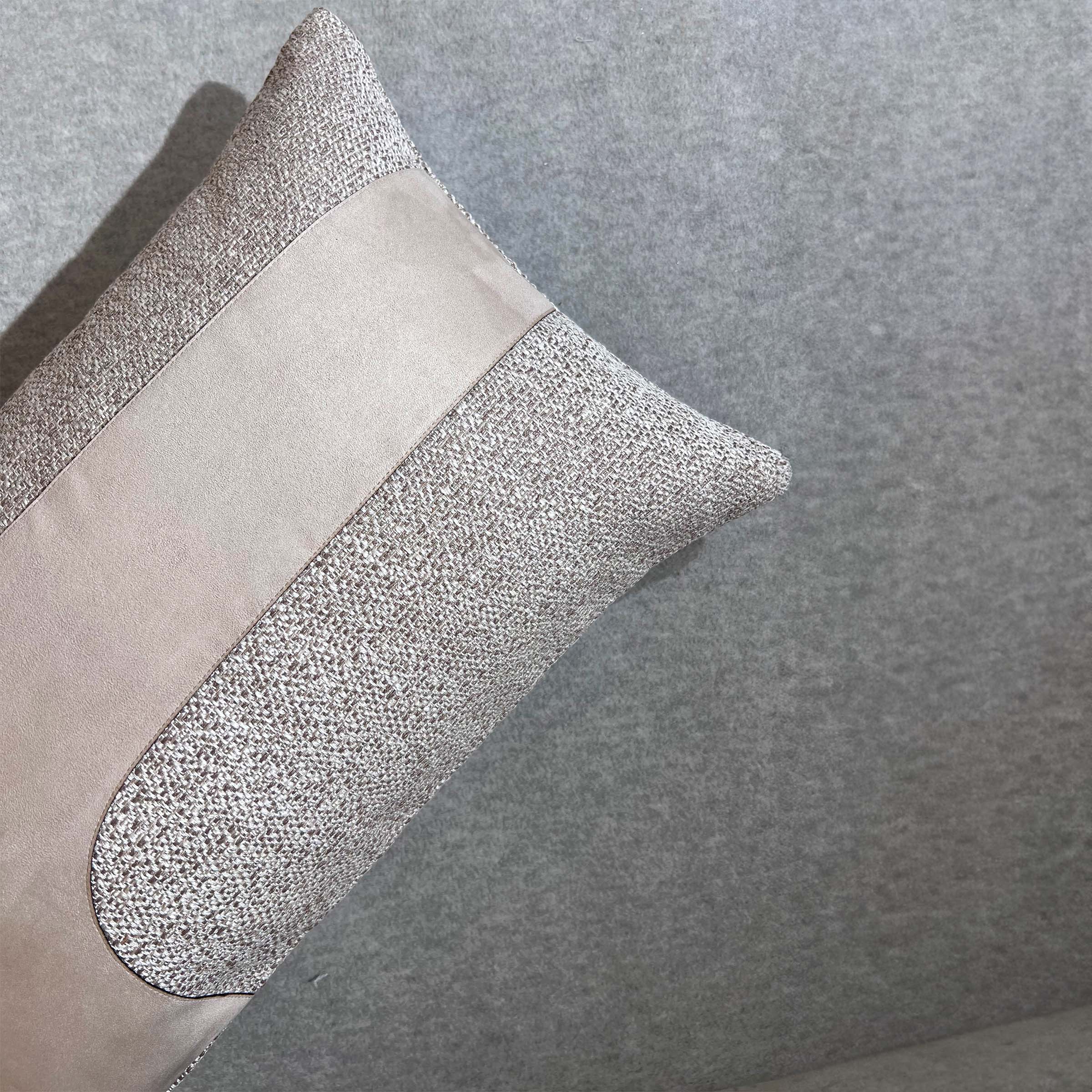 30*60 Gustao Patchwork Imitation Cushion - ECC075 - Cushions - ebarza Furniture UAE | Shop Modern Furniture in Abu Dhabi & Dubai - مفروشات ايبازرا في الامارات | تسوق اثاث عصري وديكورات مميزة في دبي وابوظبي